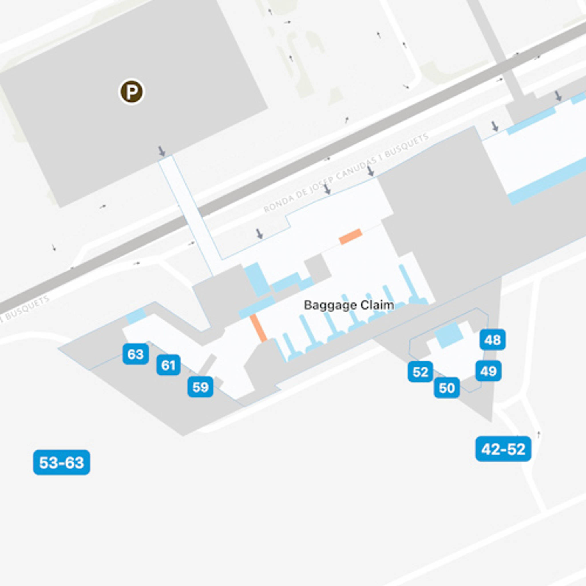 Barcelona Airport BCN Terminal 2A Map