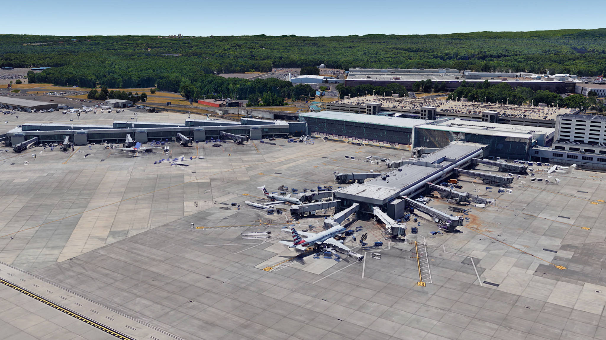 Aerial View of Hartford Bradley Airport