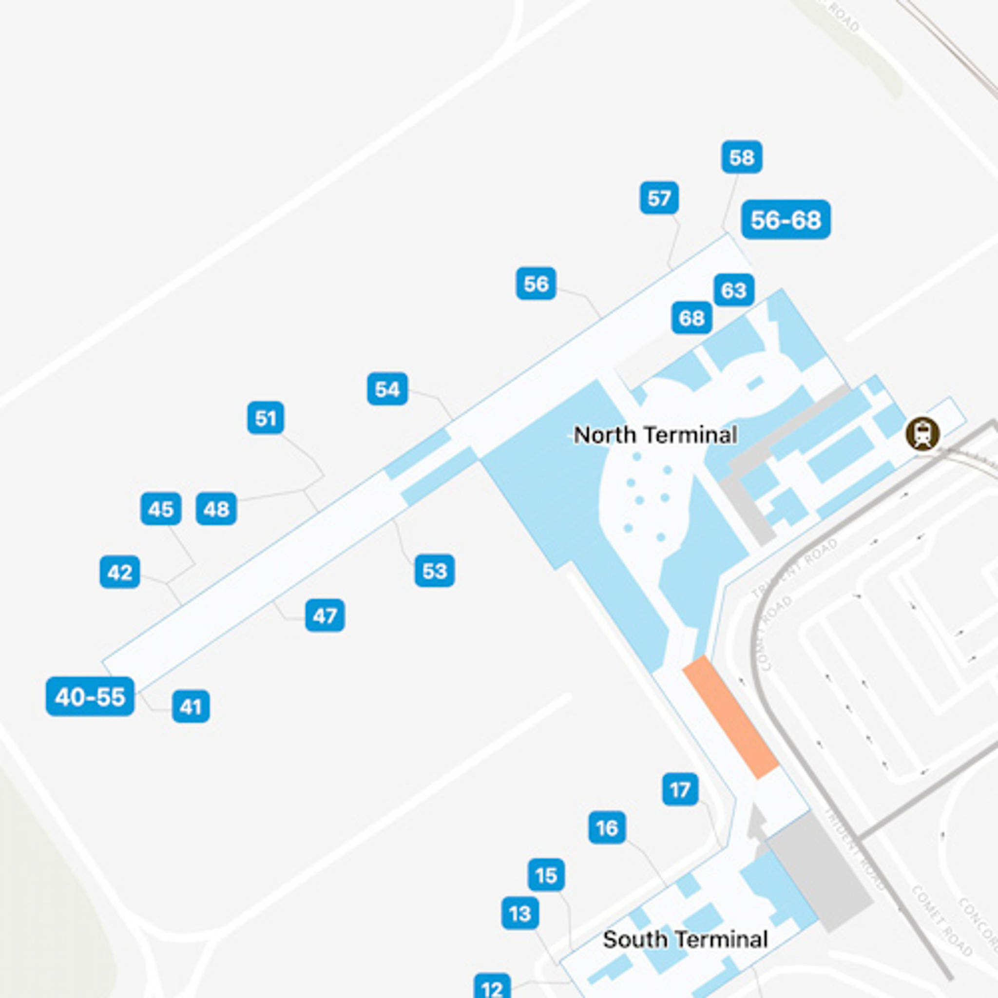 Birmingham UK Airport BHX Terminal 1 Map