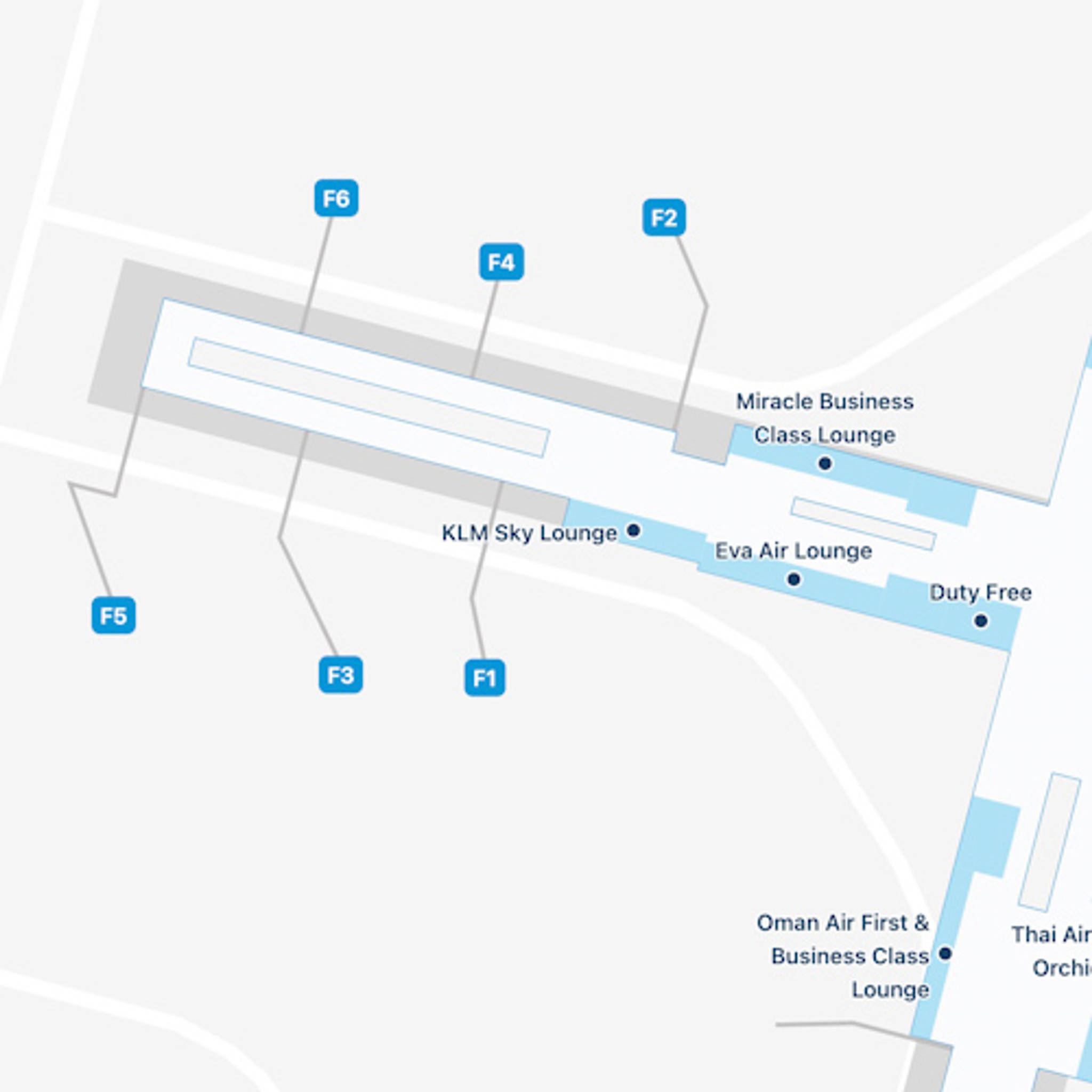 Bangkok Suvarnabhumi Airport BKK Concourse F Map