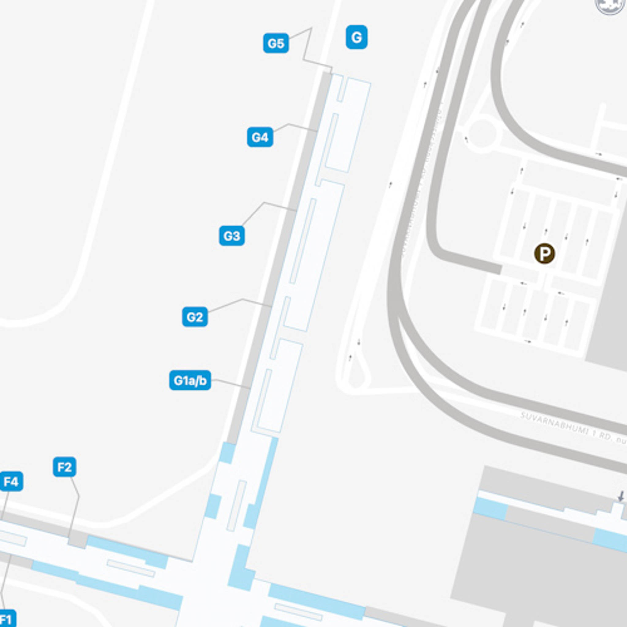 Bangkok Suvarnabhumi Airport BKK Concourse G Map