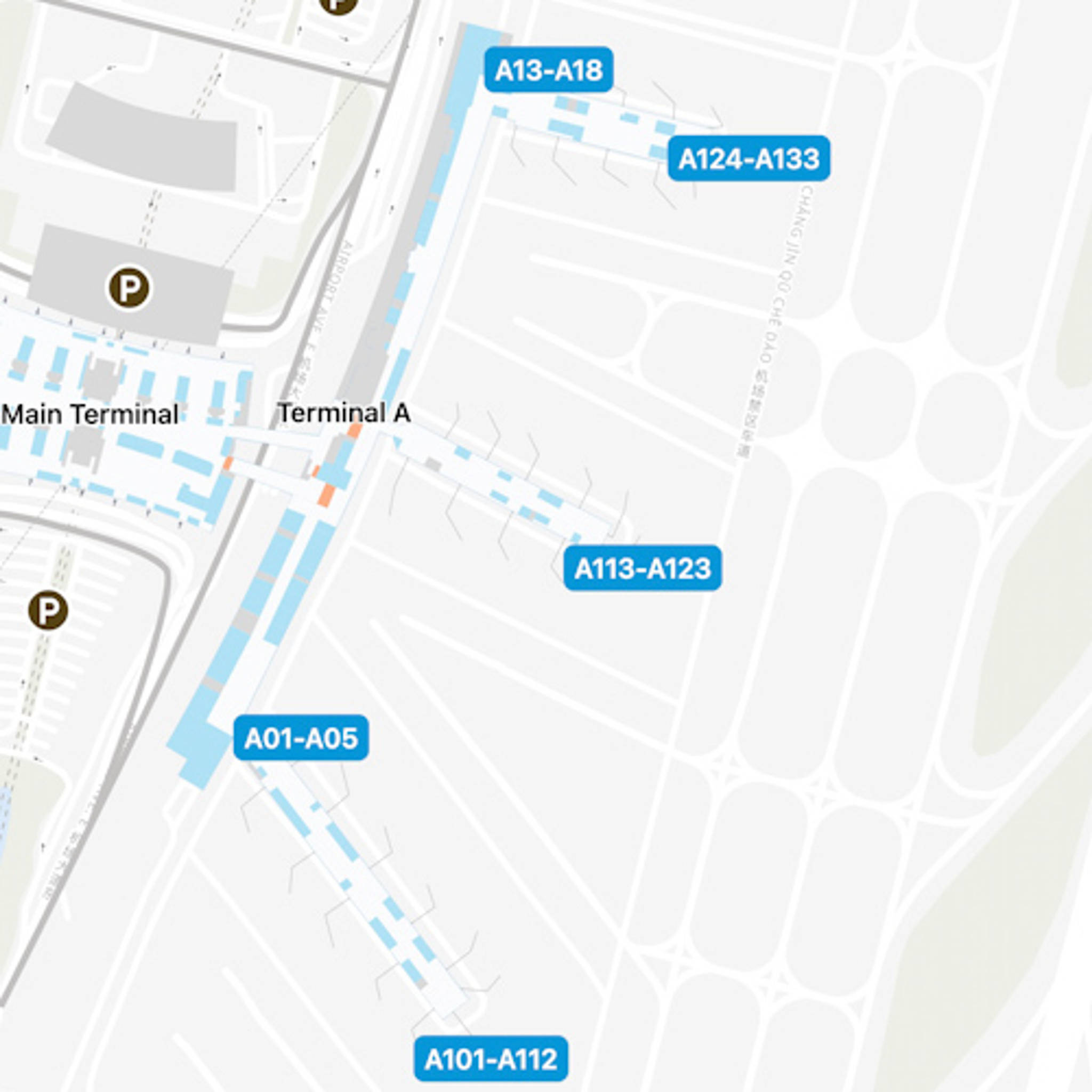 Guangzhou Baiyun Airport CAN Concourse A Map