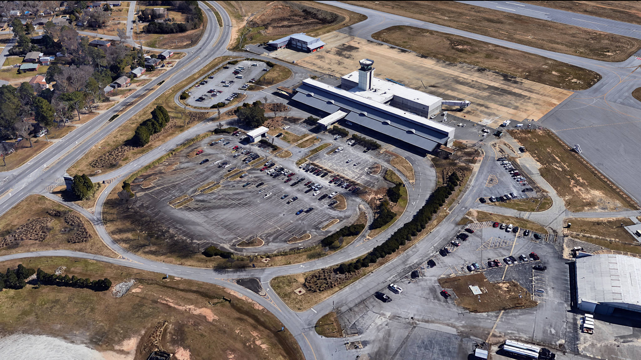 Aerial View of Columbus Airport Parking