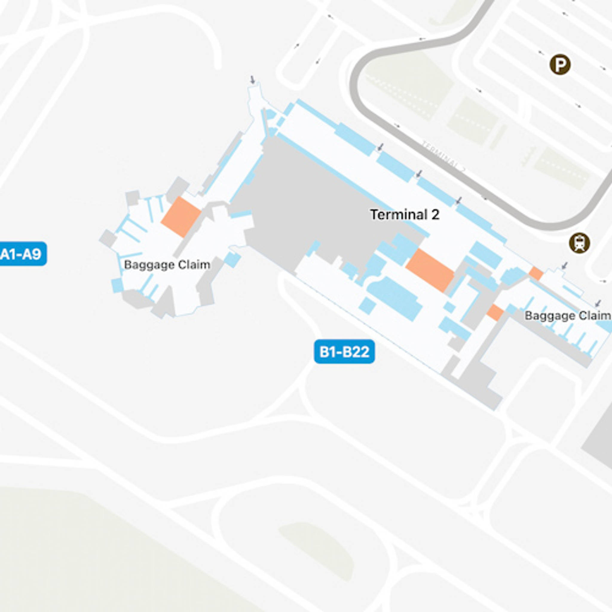 Cancun Airport CUN Terminal 2 Map