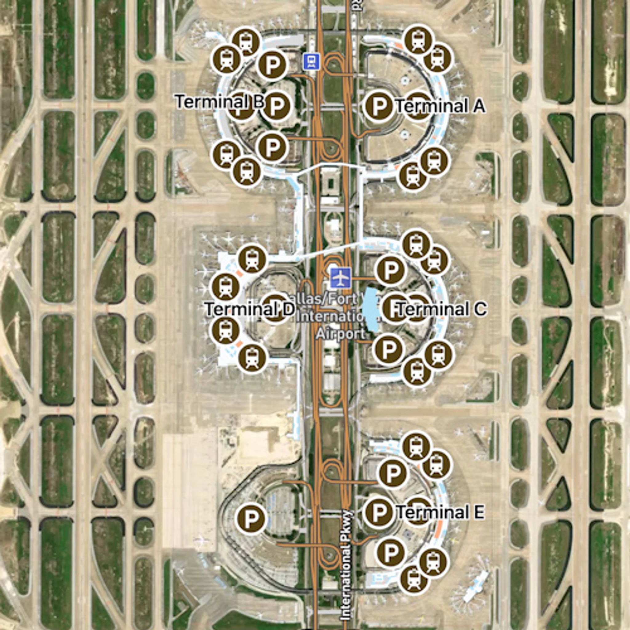 Dallas Fort Worth Airport Map Guide To Dfws Terminals