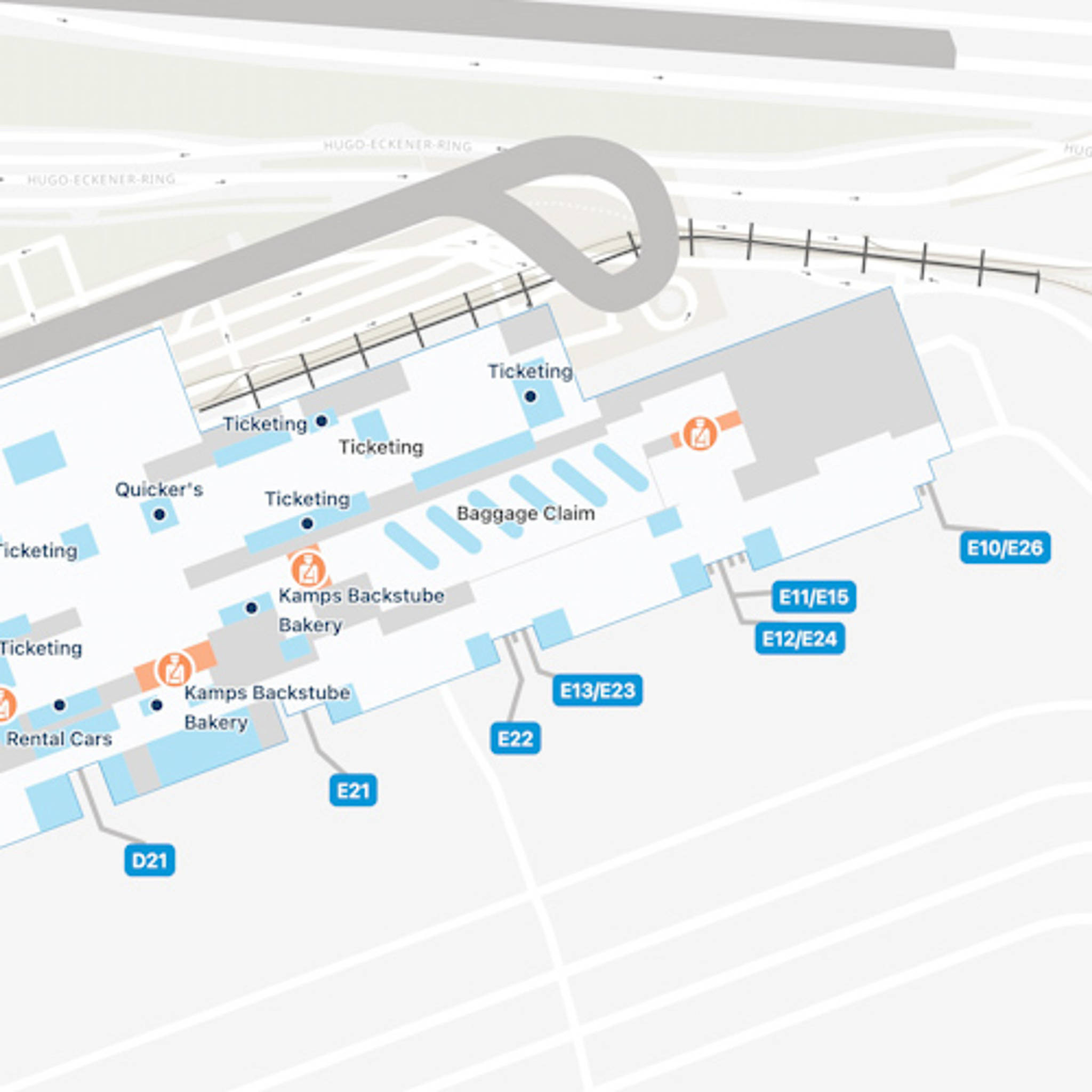 Frankfurt Airport FRA Concourse E Map