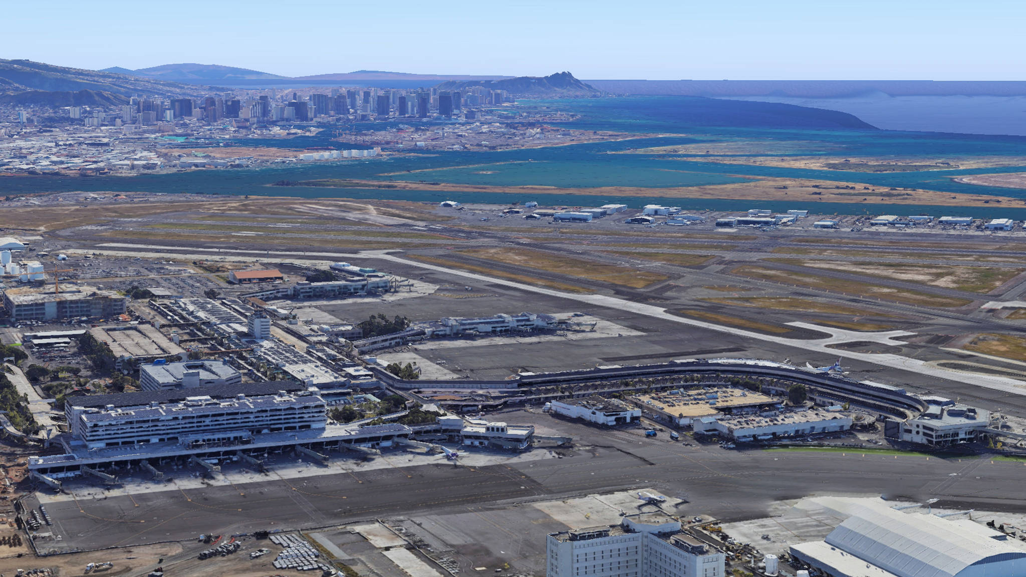 Aerial View of Honolulu Airport
