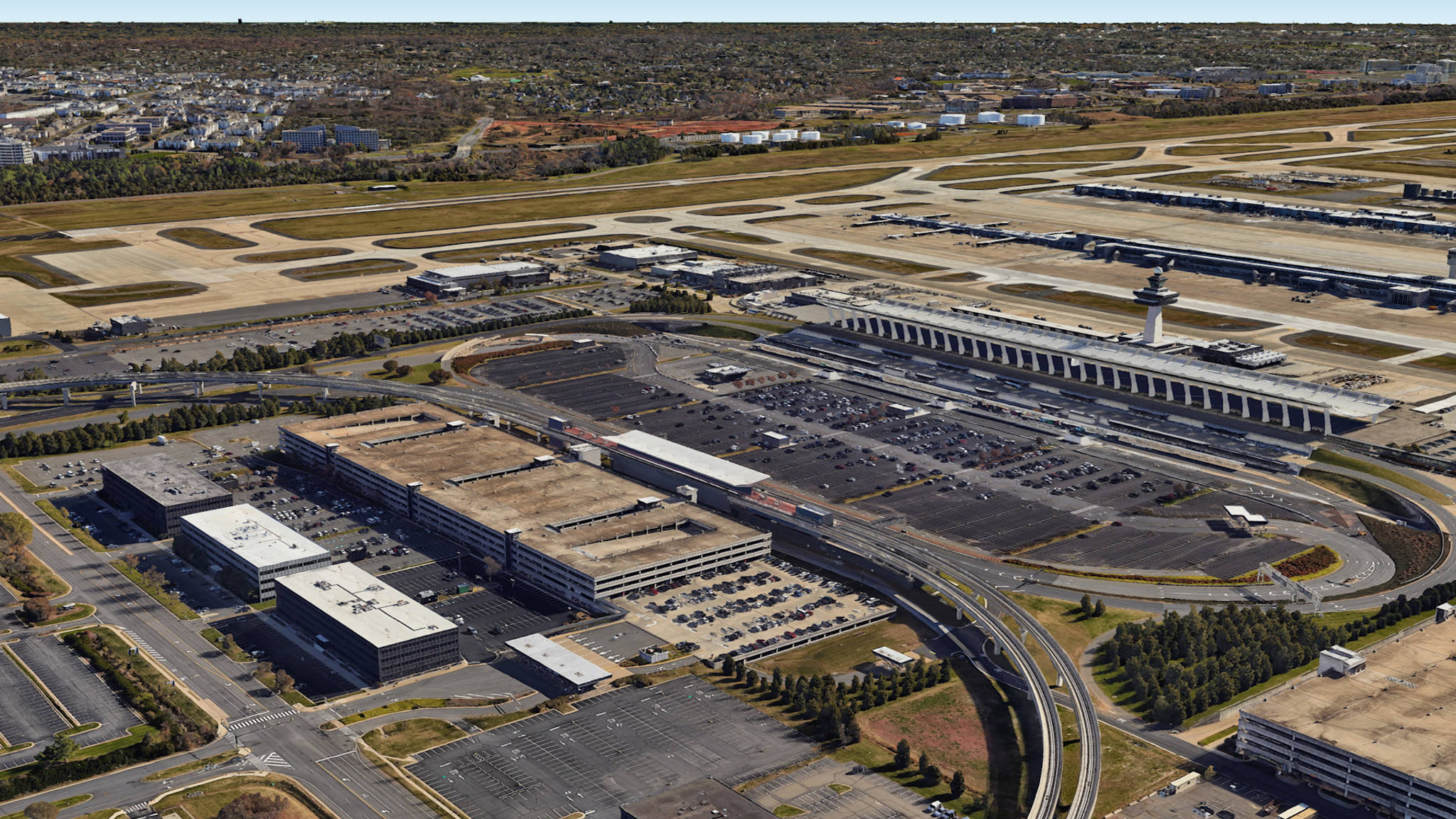  Aerial View of Dulles Airport Parking
