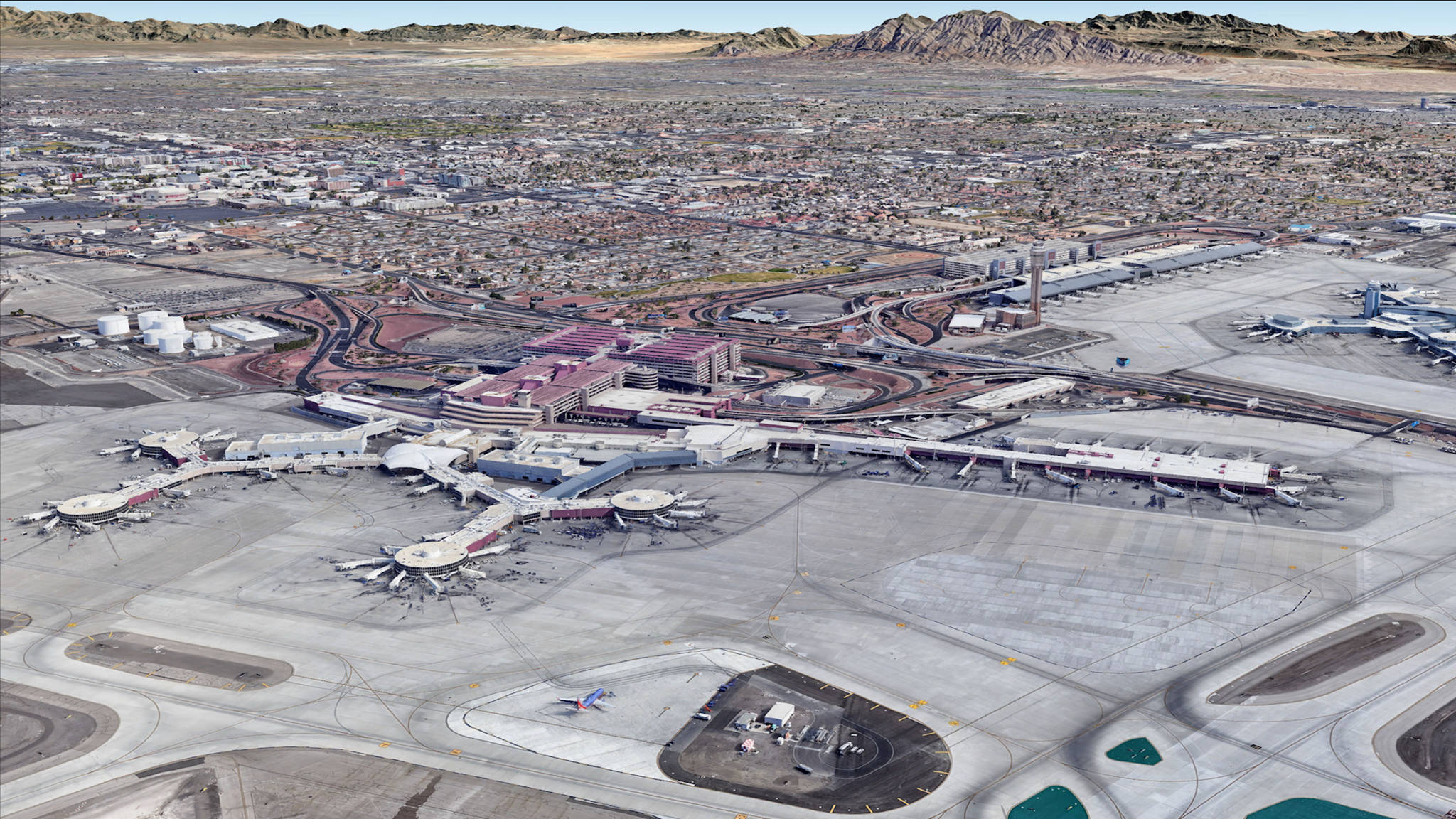 Aerial View of Las Vegas Airport