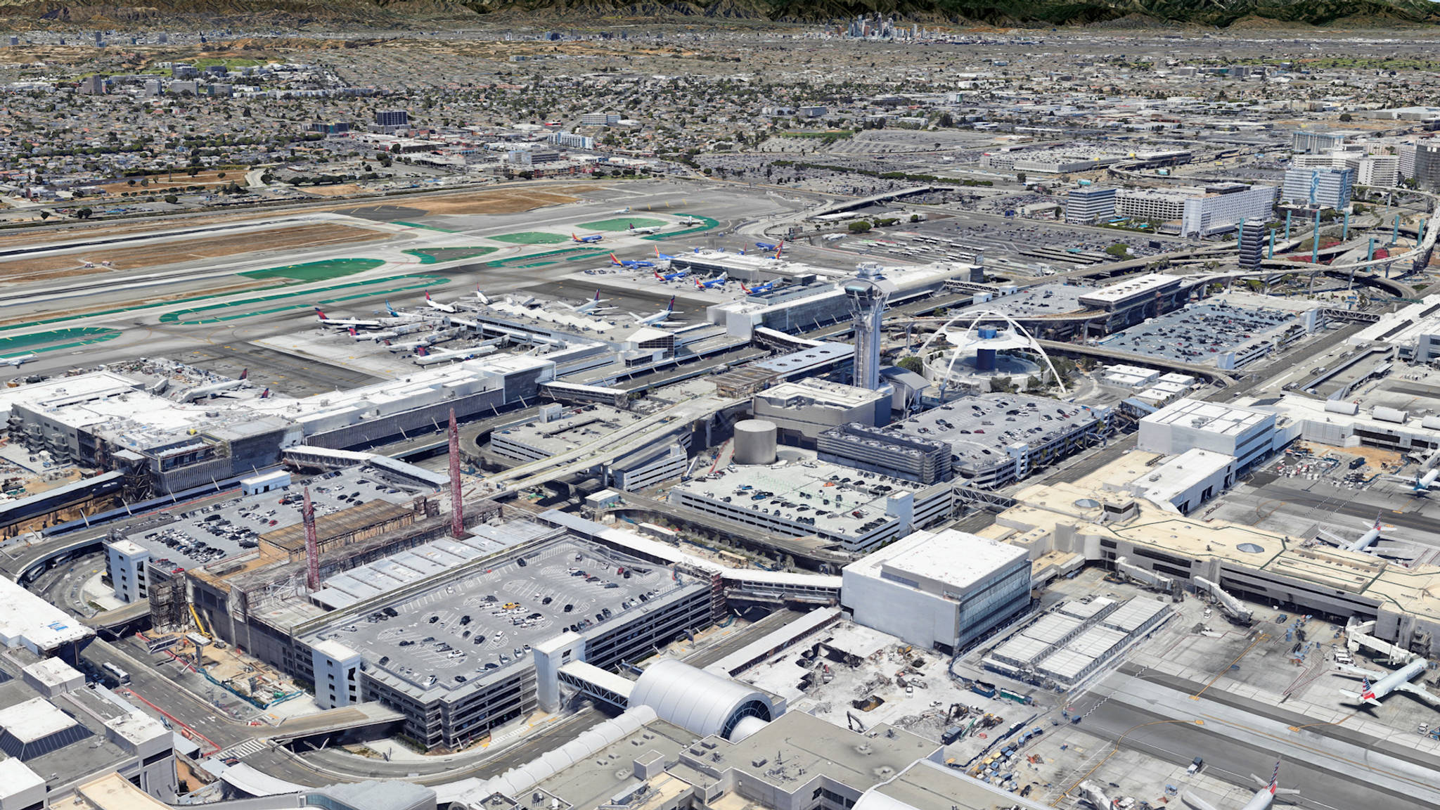  Aerial View of Los Angeles Airport Parking