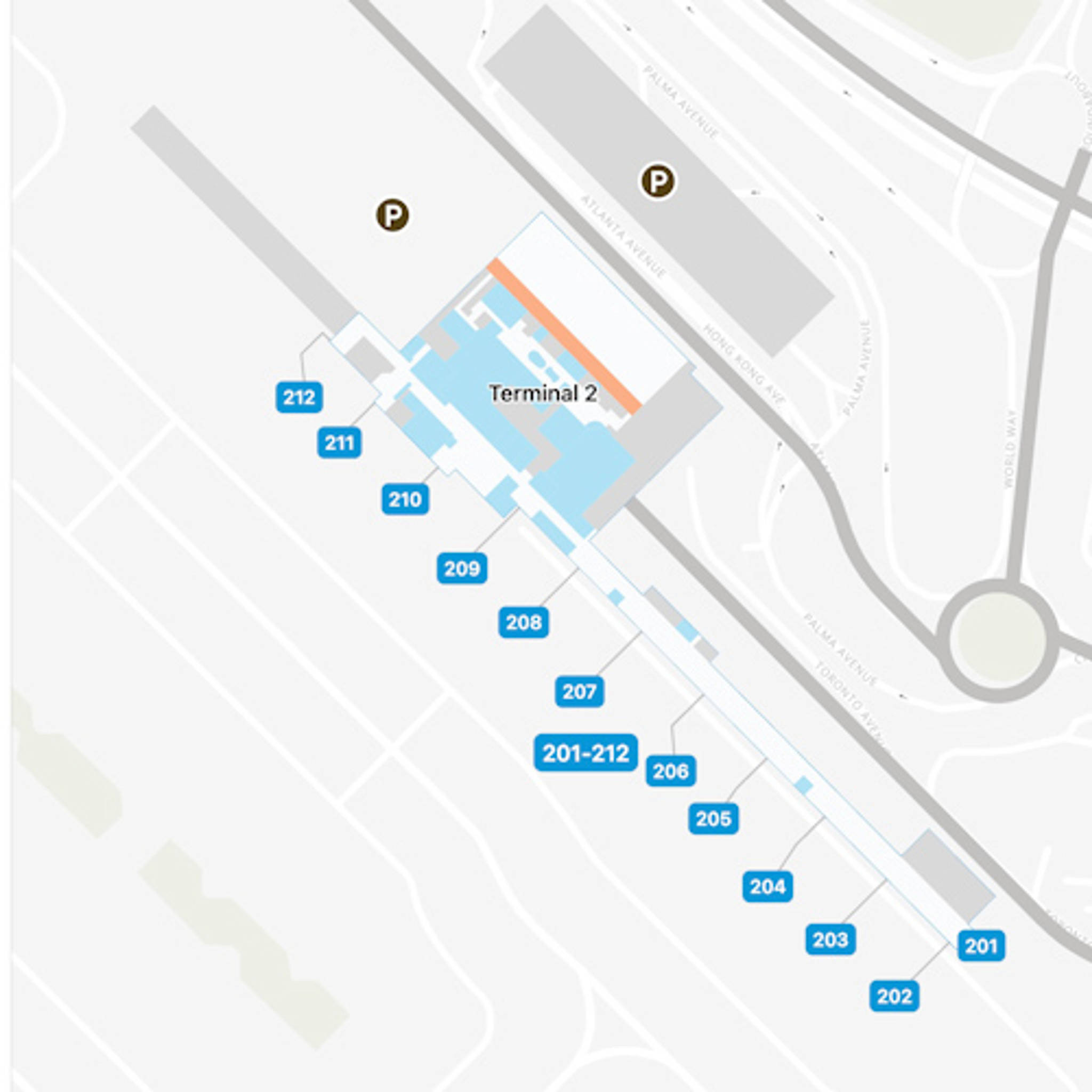 Manchester Airport MAN Terminal 2 Map