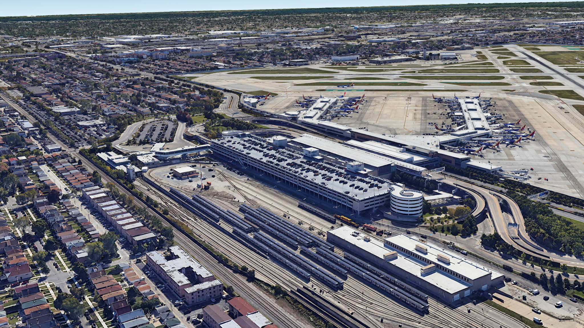  Aerial View of Midway Airport Parking