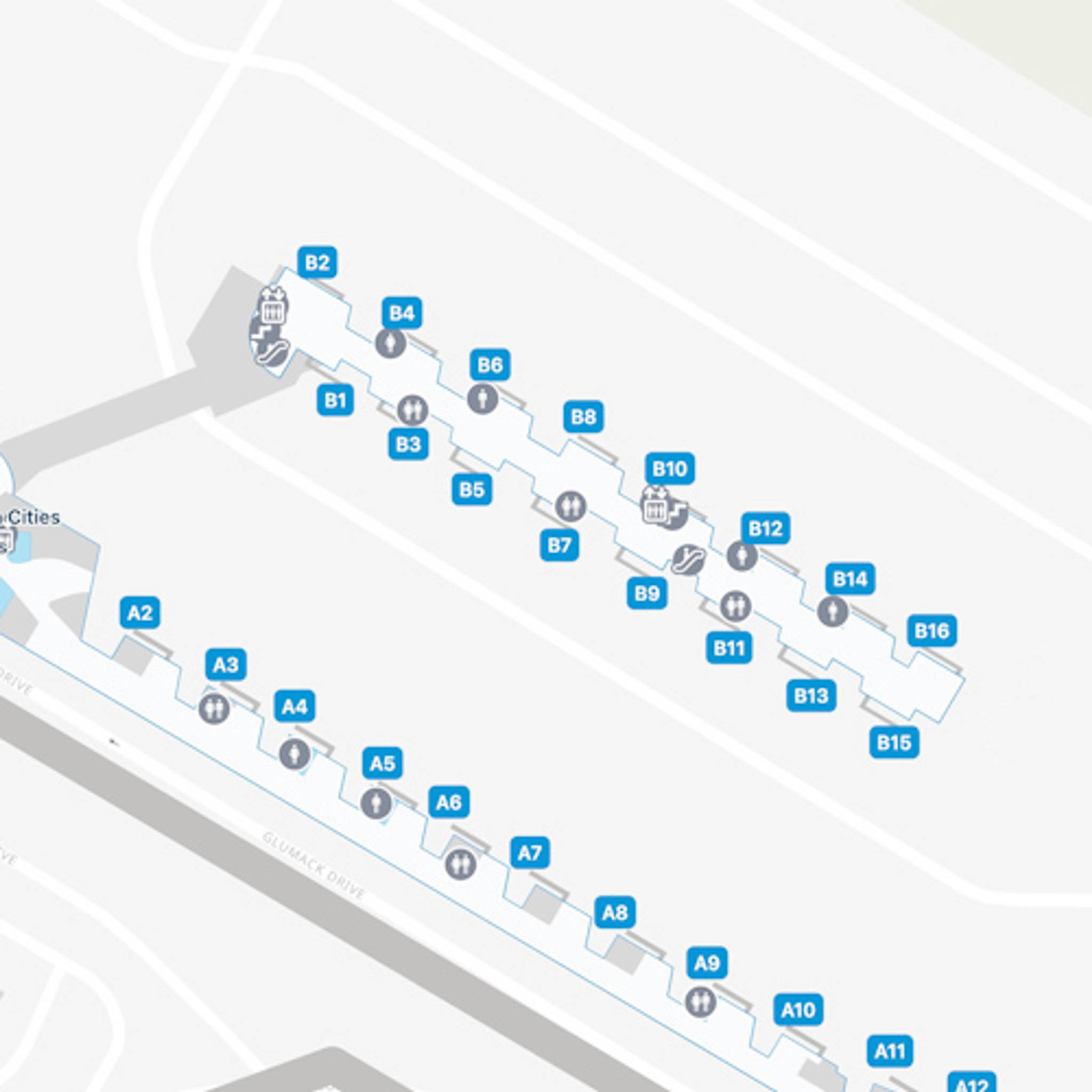 Minneapolis St Paul Airport MSP Concourse B Map
