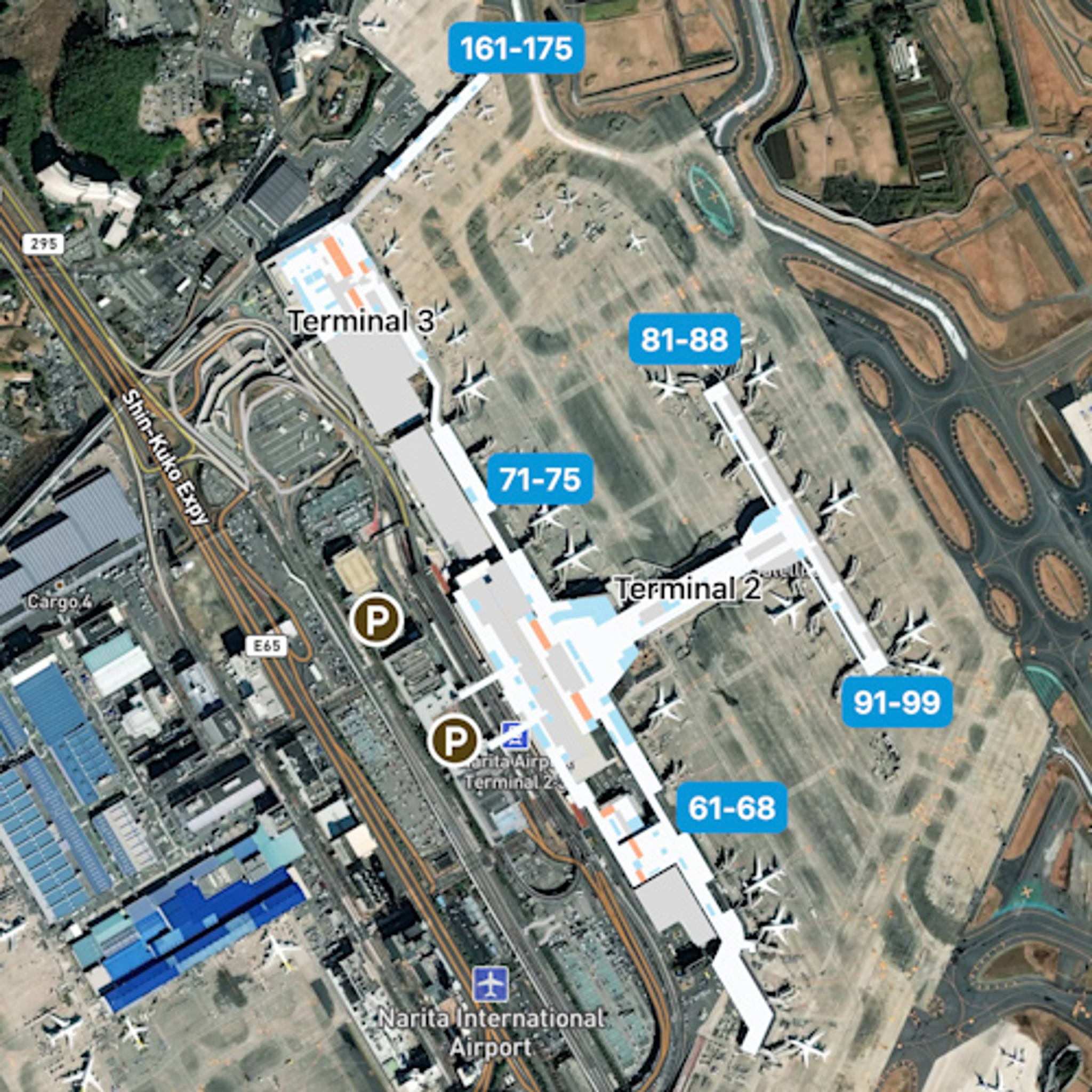 Tokyo Narita Airport NRT Terminal Overview Map