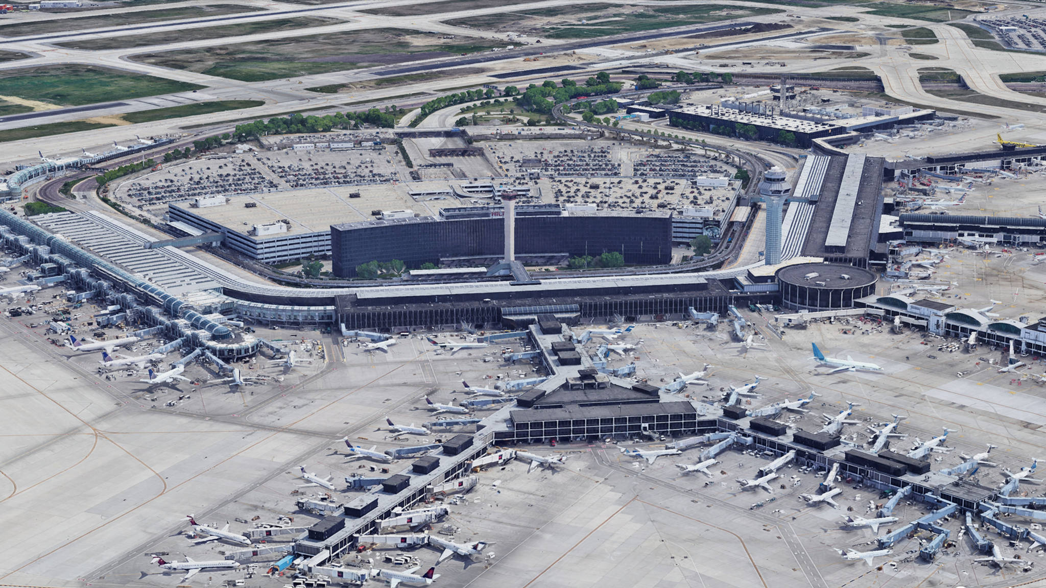 Aerial View of Chicago OHare Airport