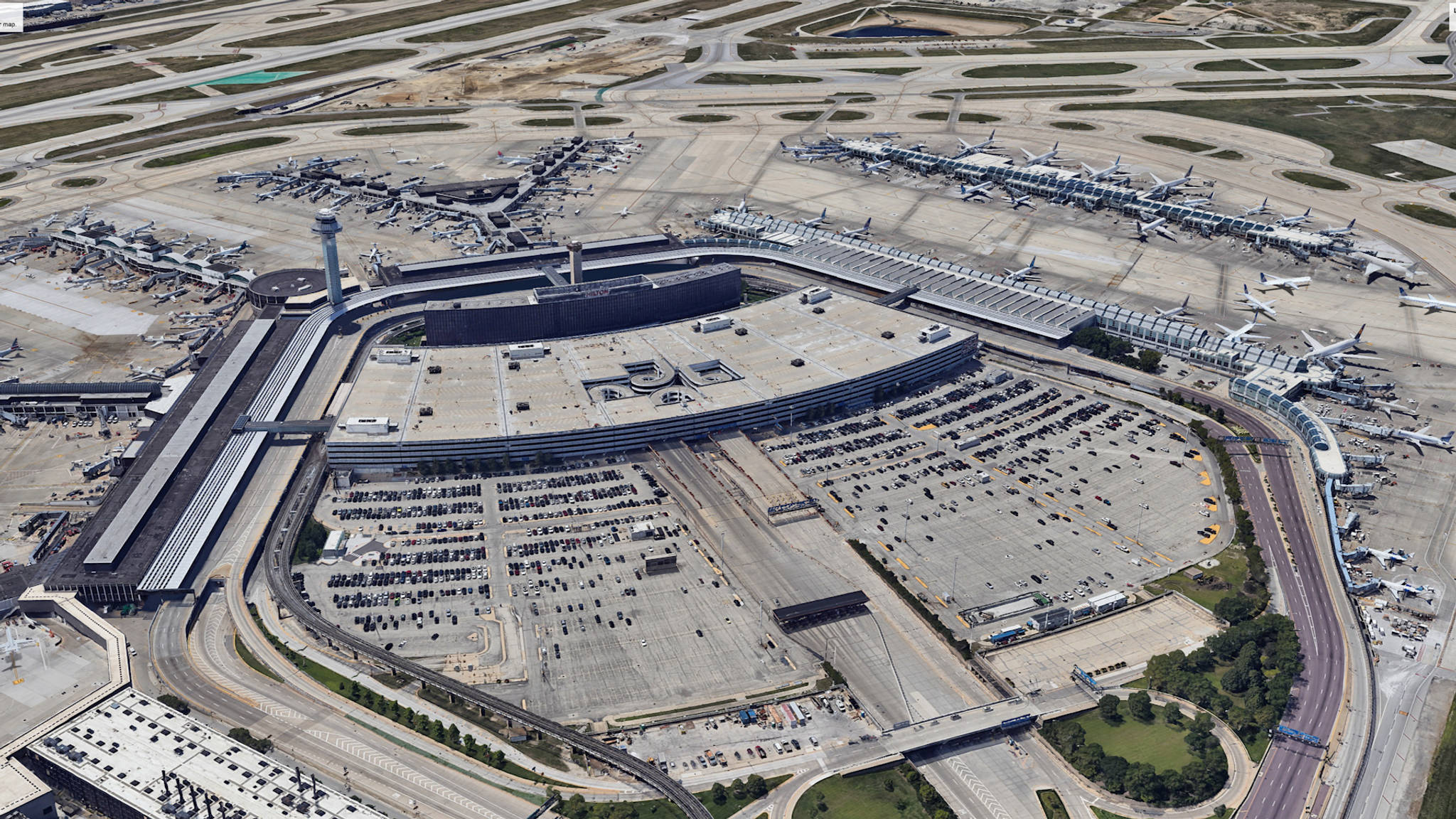  Aerial View of Ohare Airport Parking