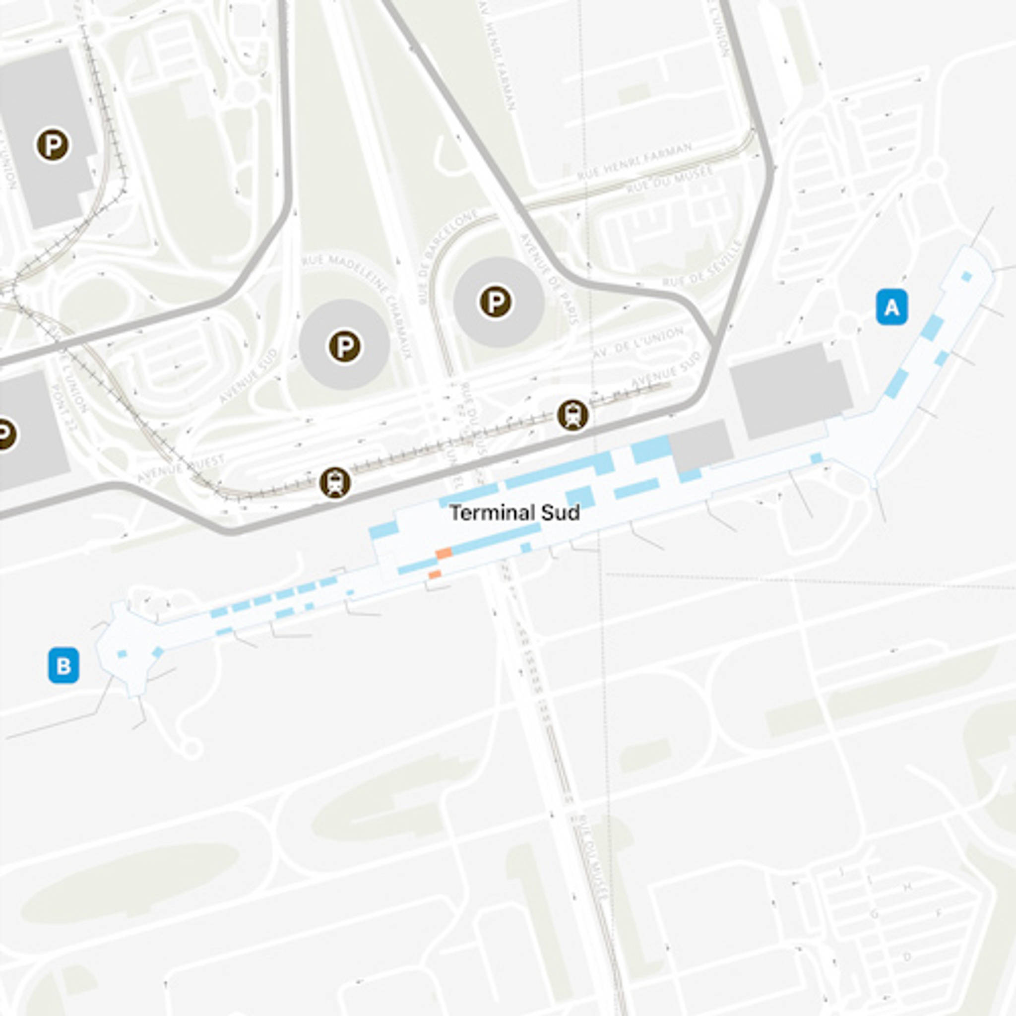 Paris Orly Airport ORY South Terminal Map