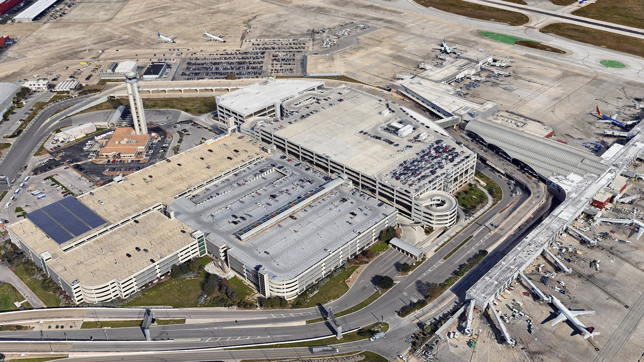  Aerial View of San Antonio Airport Parking