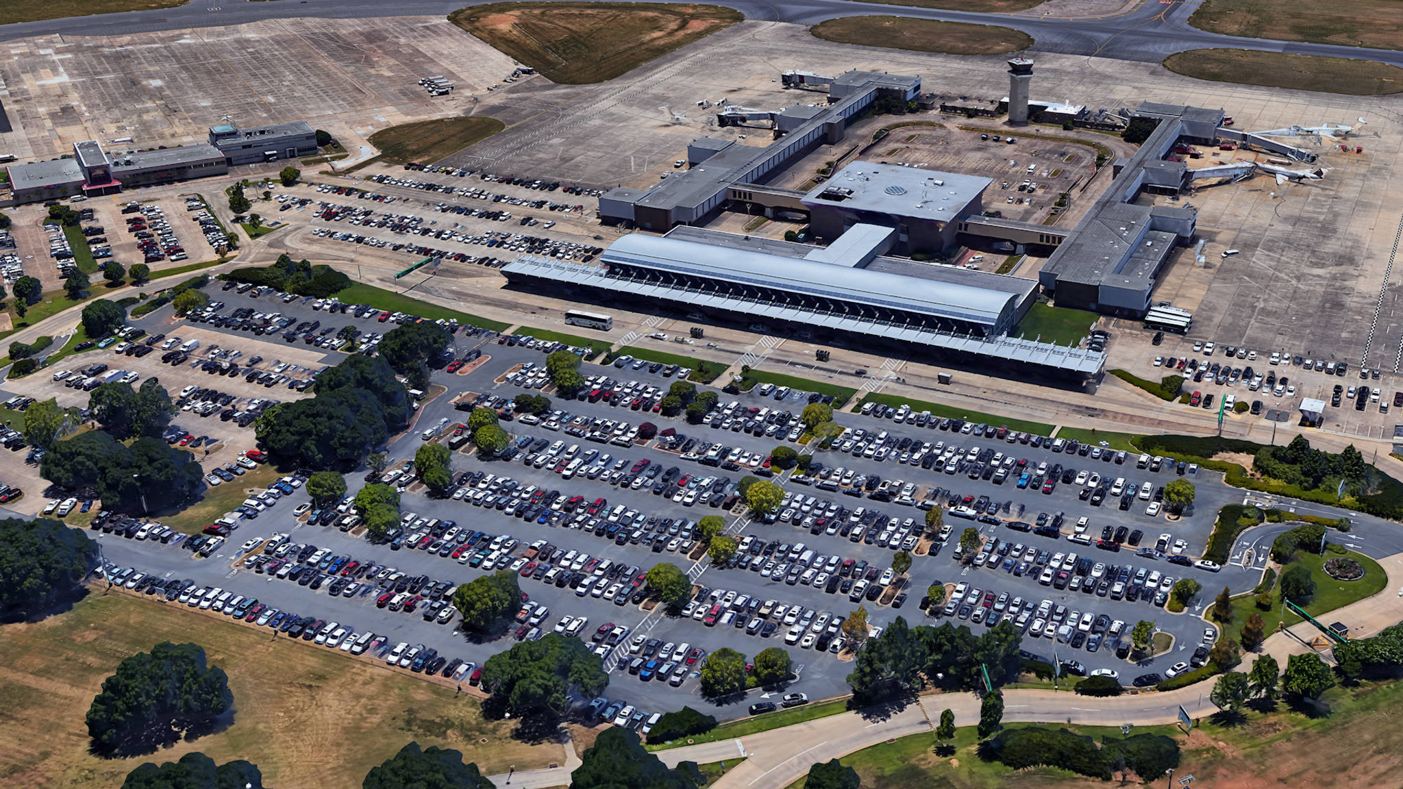 Aerial View of Shreveport Regional Airport Parking