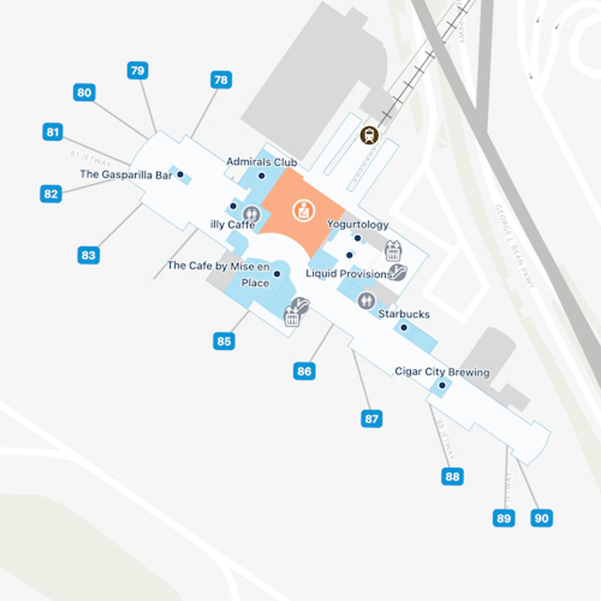 Tampa Airport TPA Airside F Map