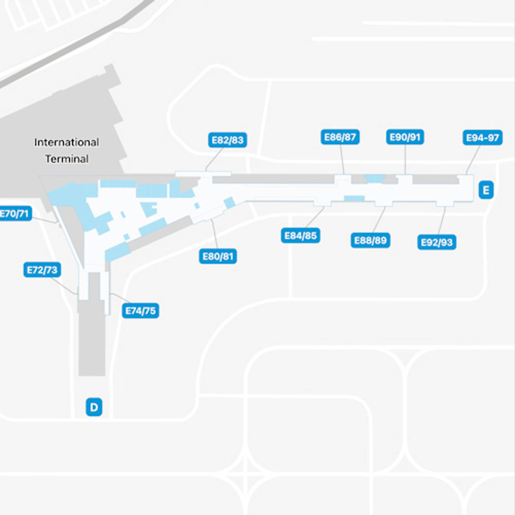 Calgary Airport YYC Concourse D Map
