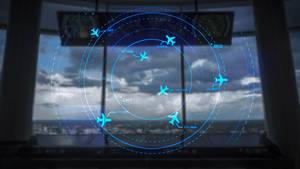 air traffic control radar tracking flights
