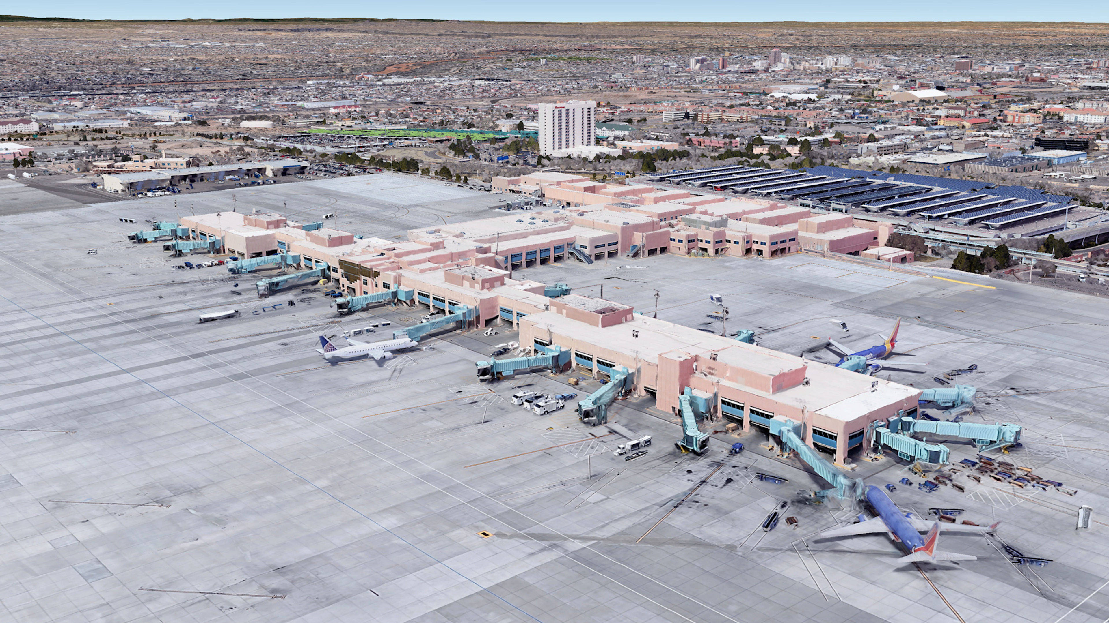 Aerial View of Albuquerque Sunport Airport