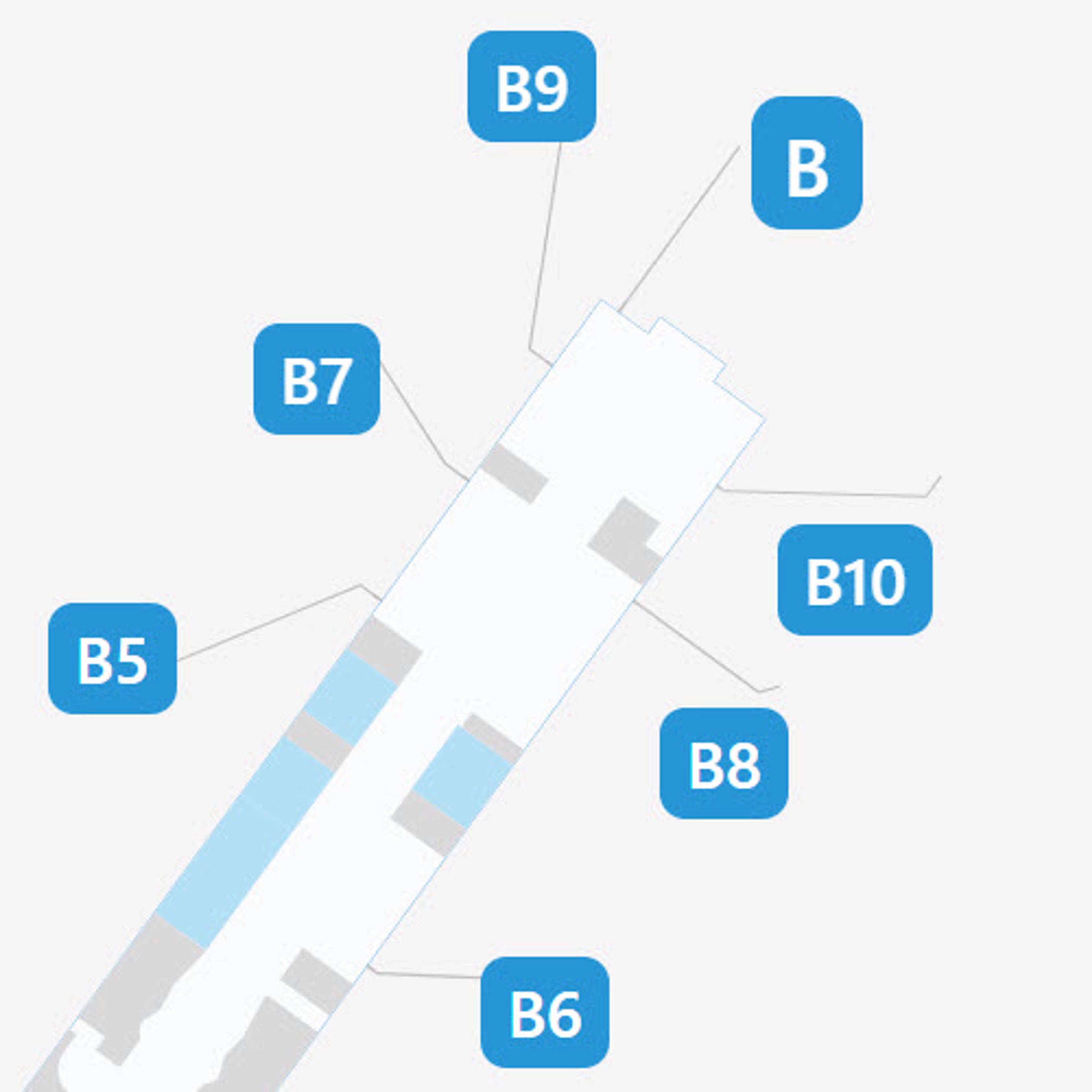 ALB Concourse B Map