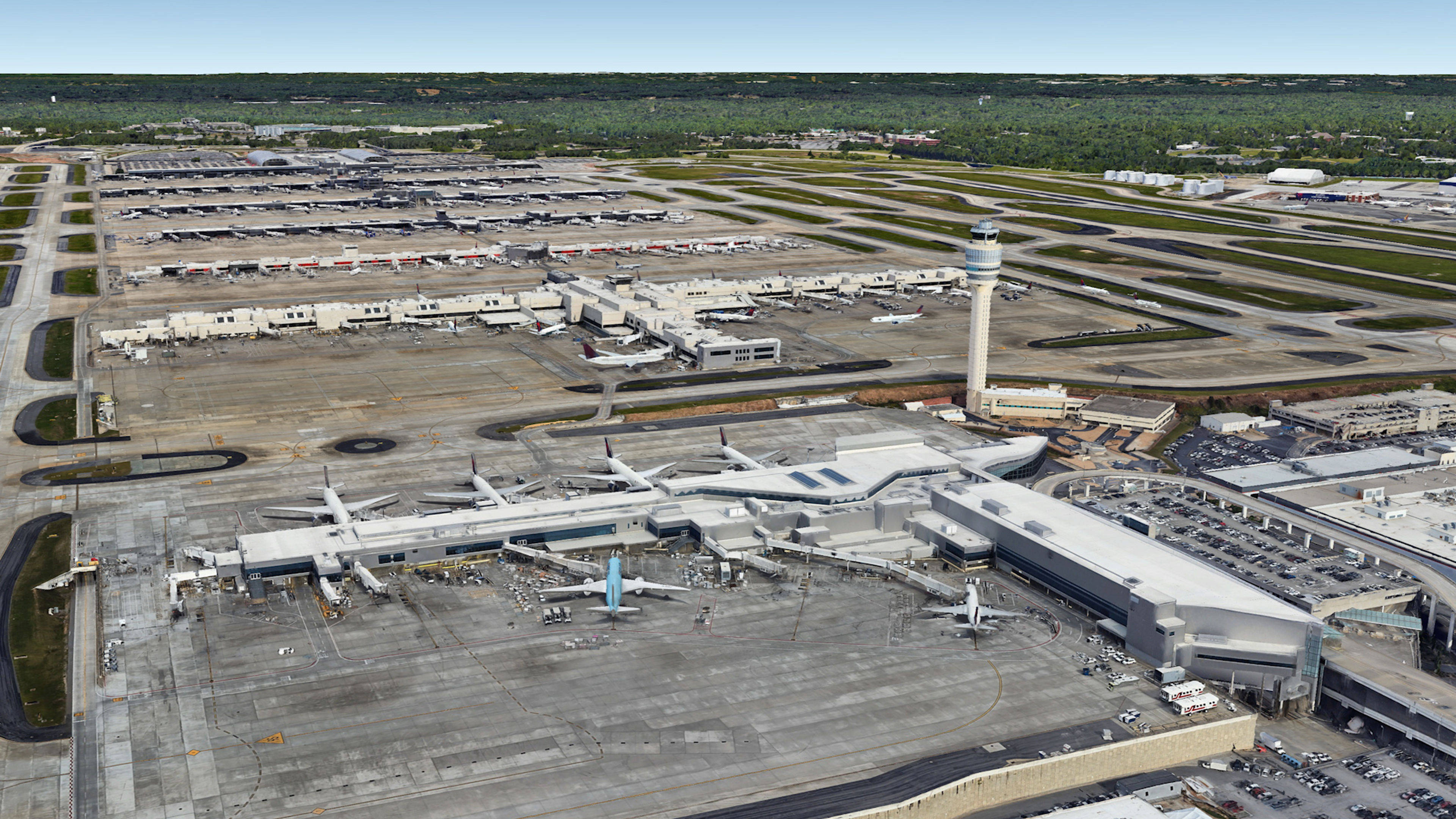 Aerial View of Hartsfield Jackson Atlanta Airport