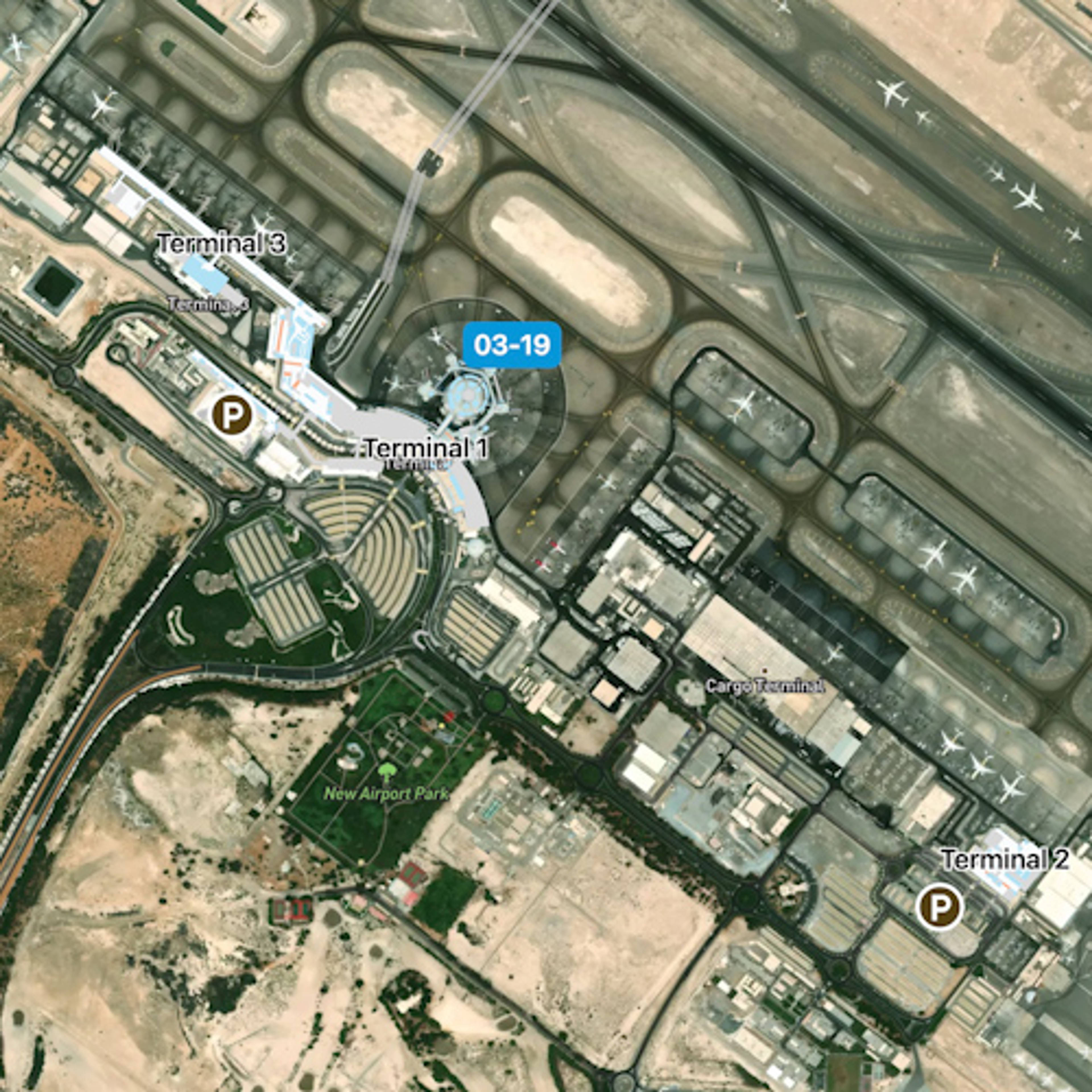 Abu Dhabi International Airport AUH Terminal Overview Map