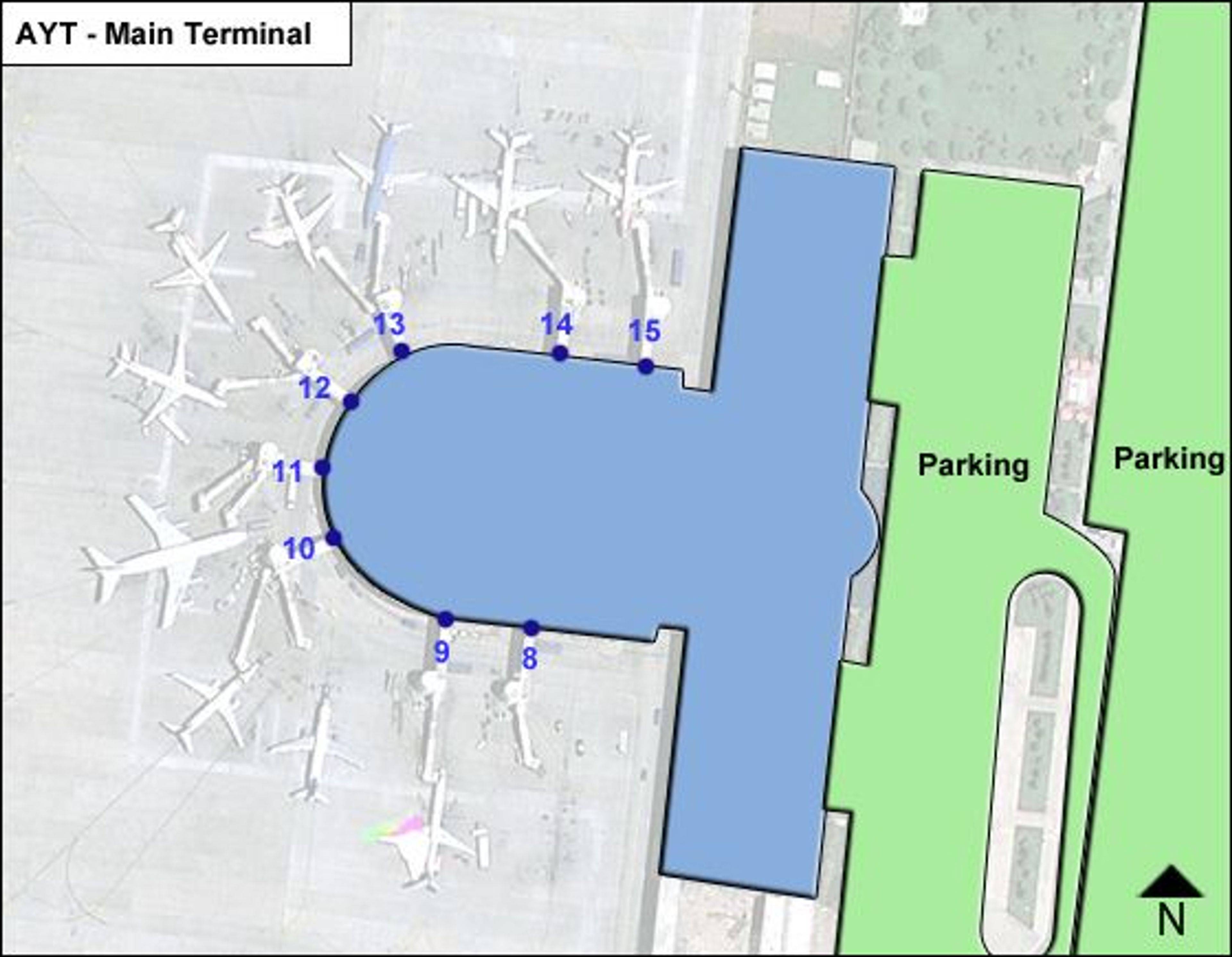 AYT Main Terminal Map