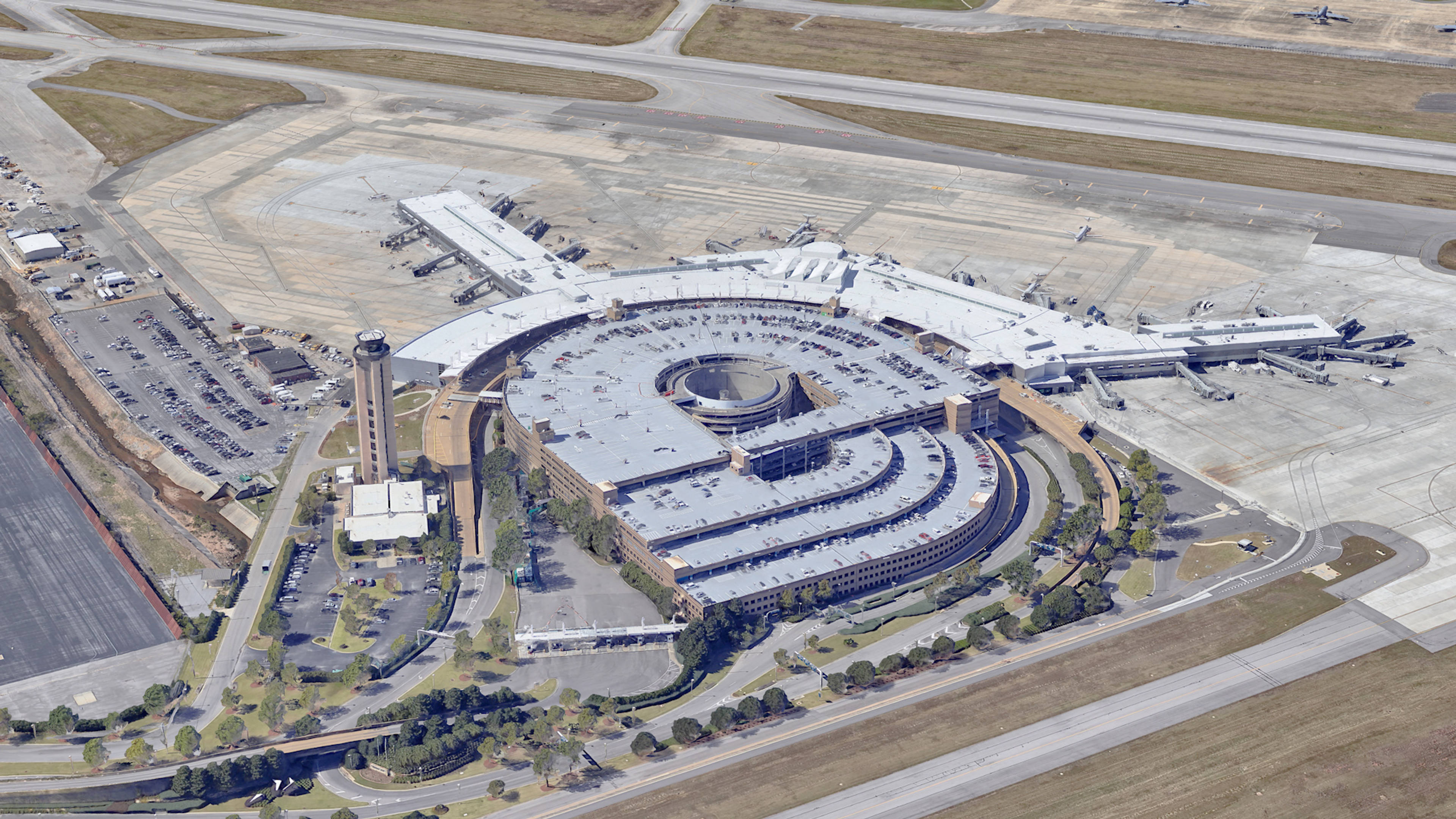 Aerial View of Birmingham Airport Parking