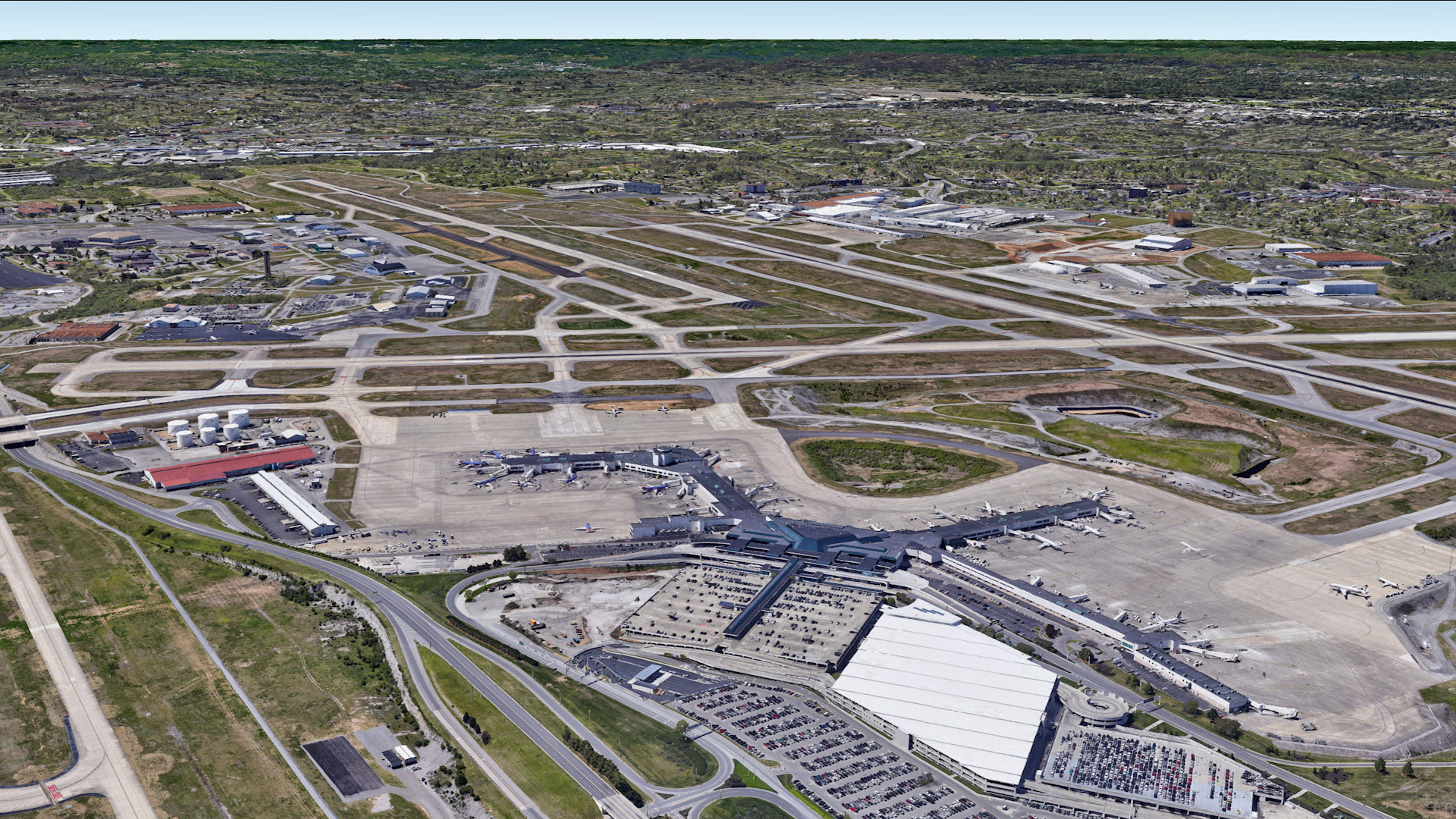 Aerial View of Nashville Airport