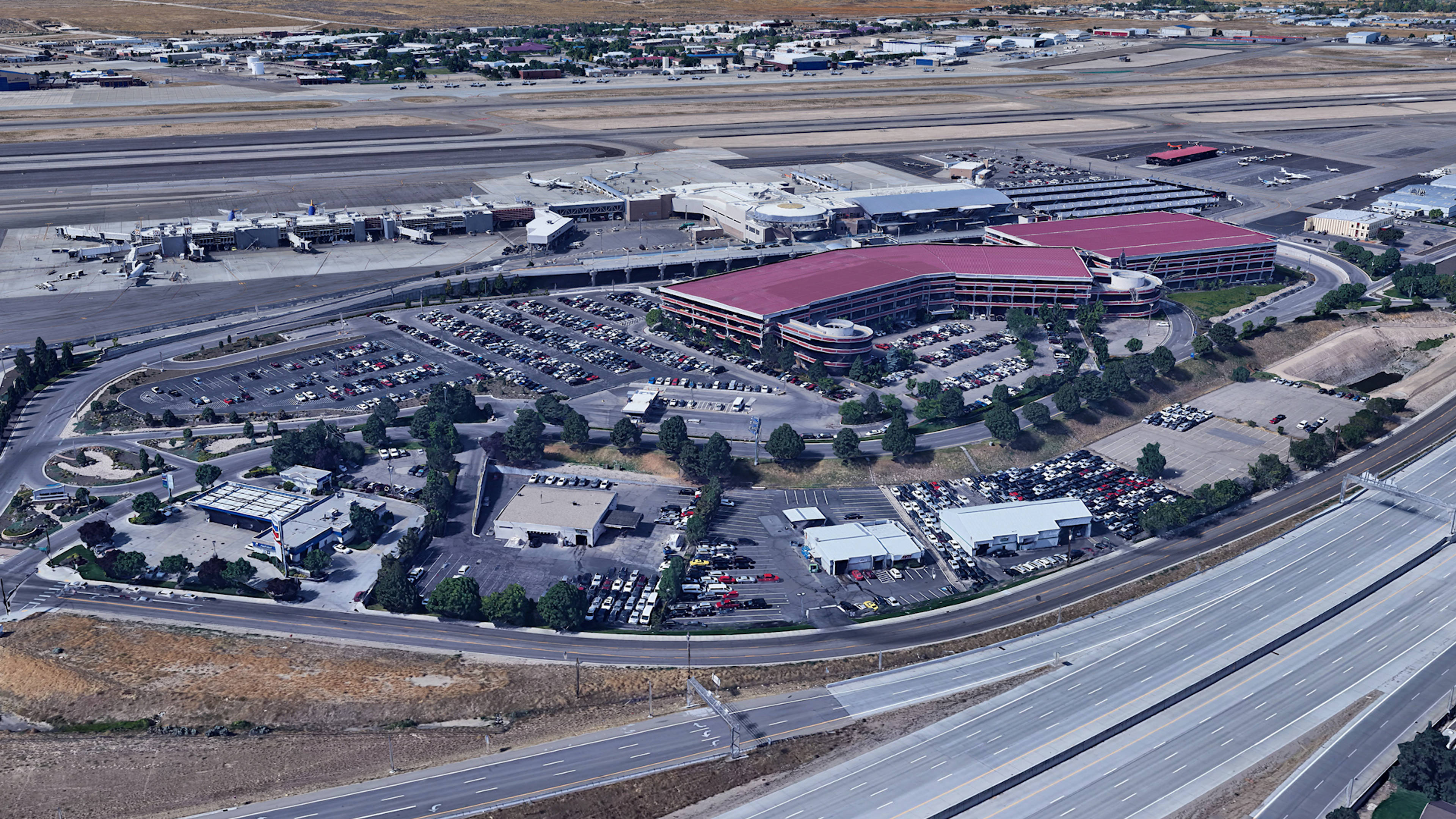 Aerial View of Boise Airport Parking