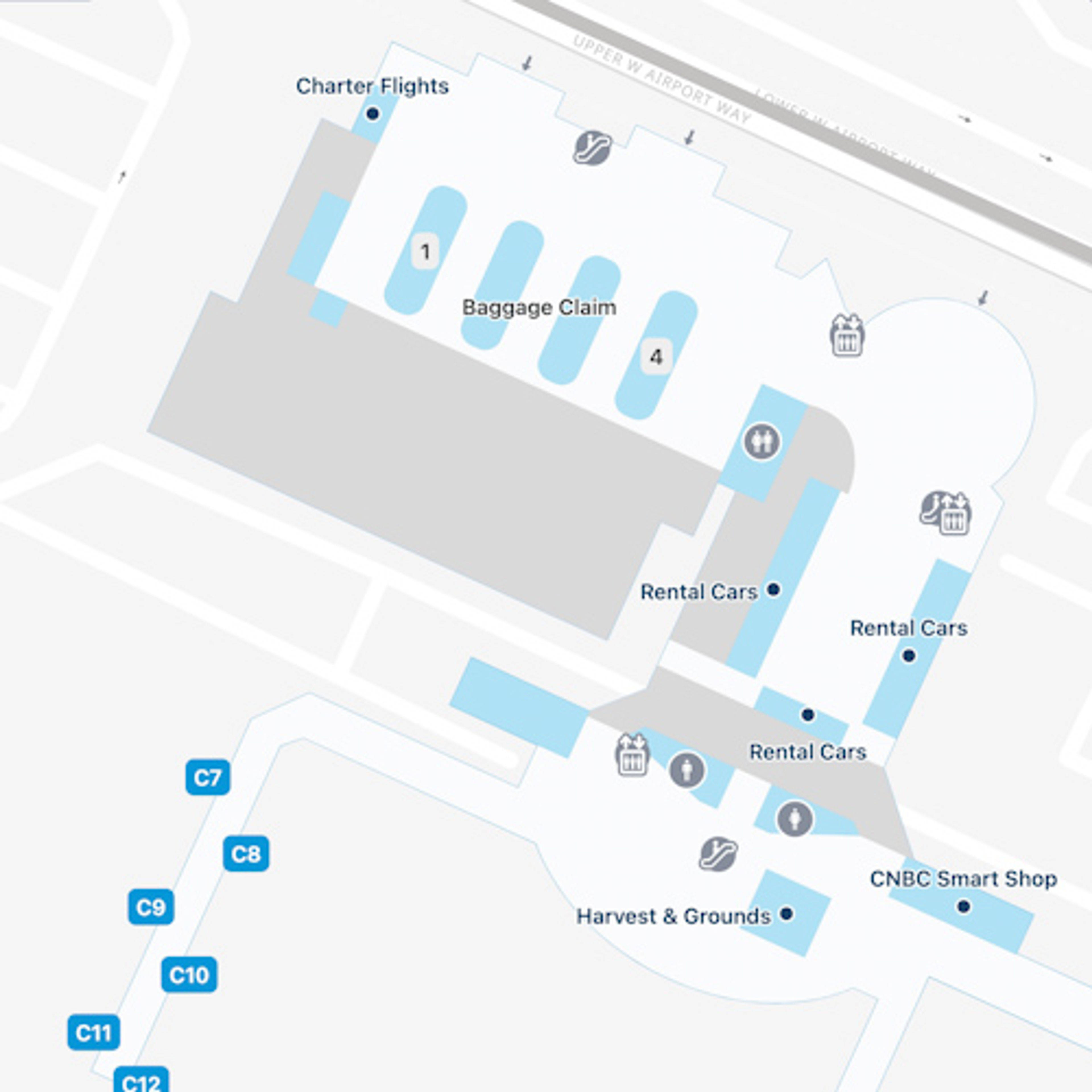 BOI Main Terminal Map