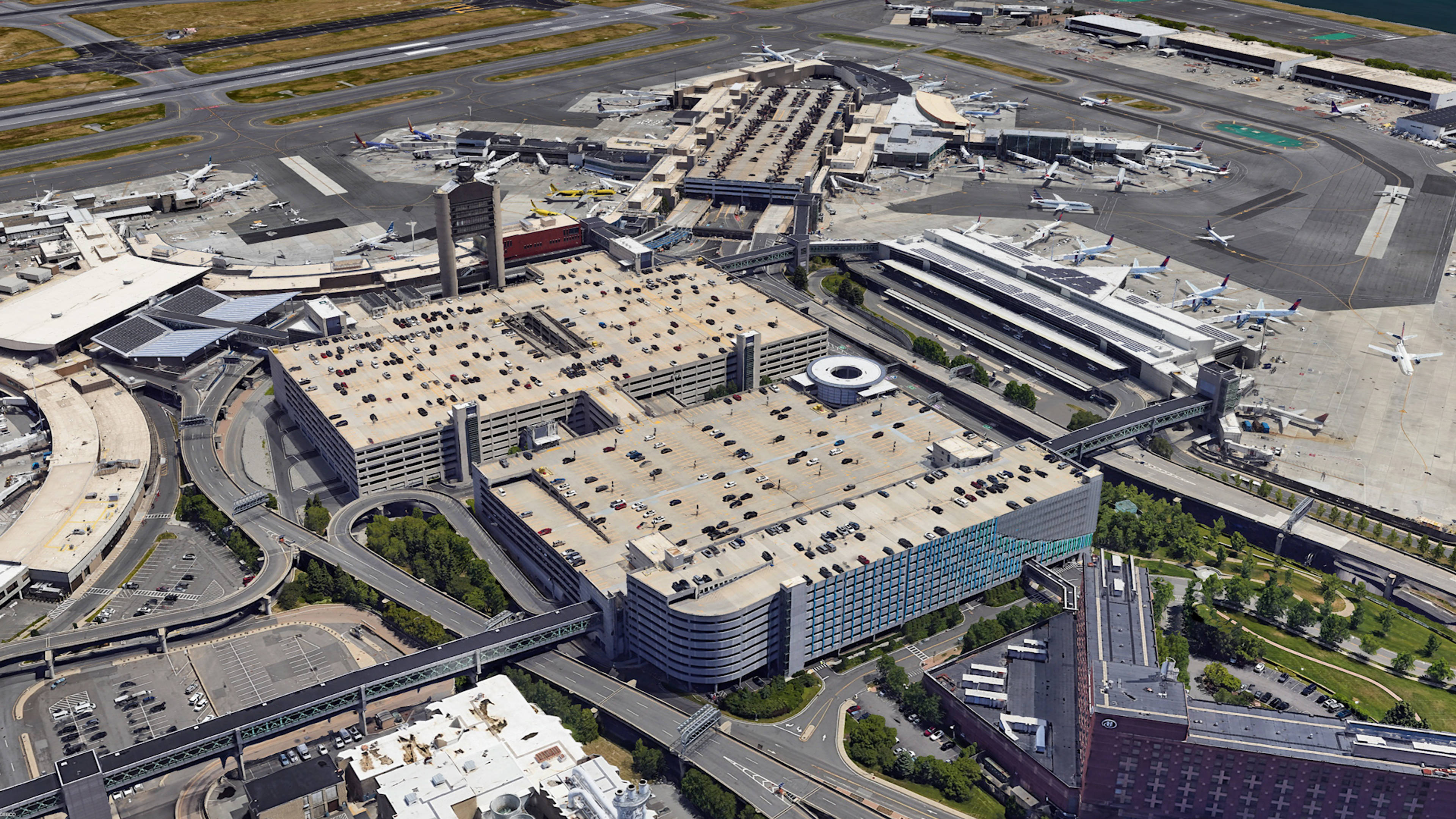  Aerial View of Boston Airport Parking
