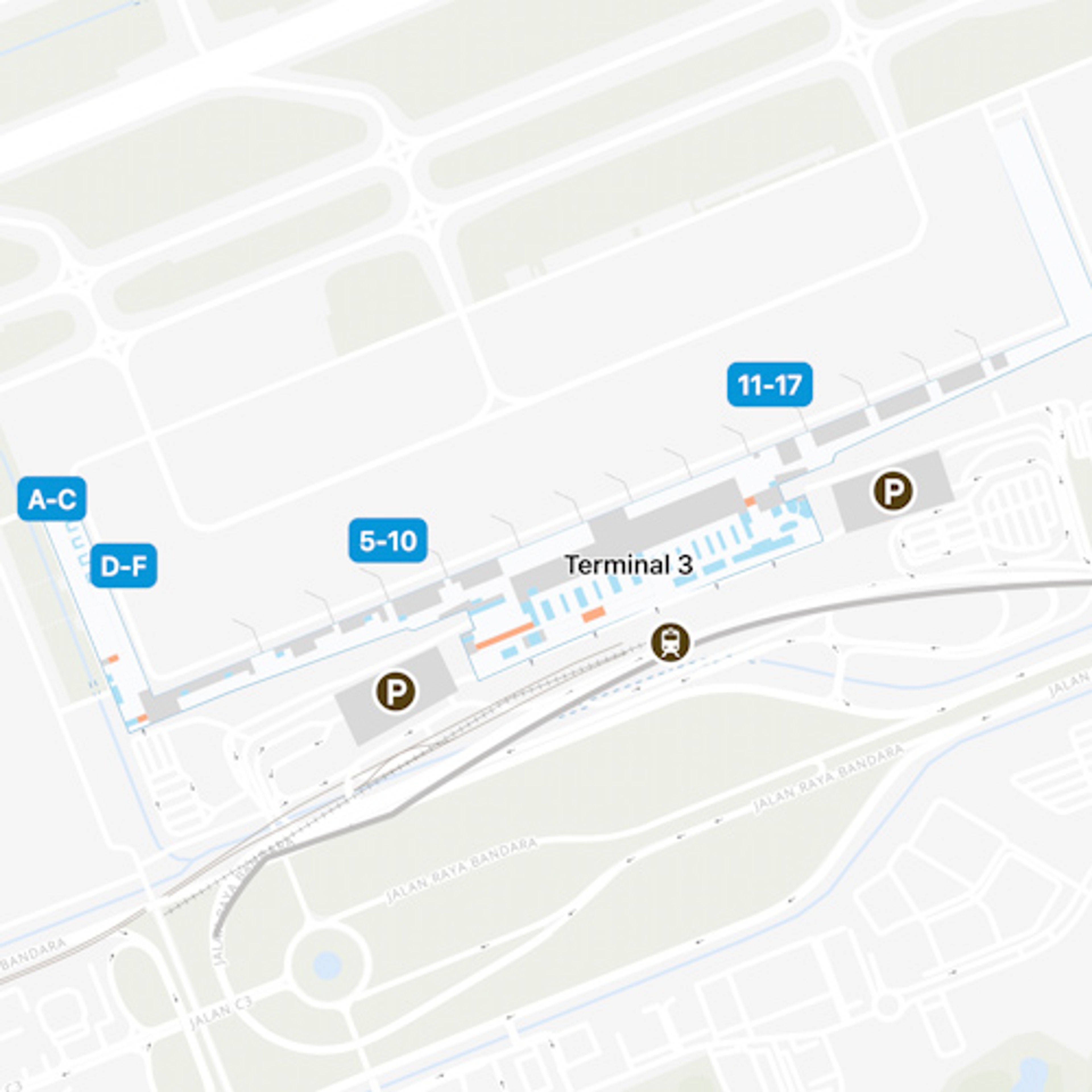 Jakarta Hatta Airport CGK Terminal 3 Map