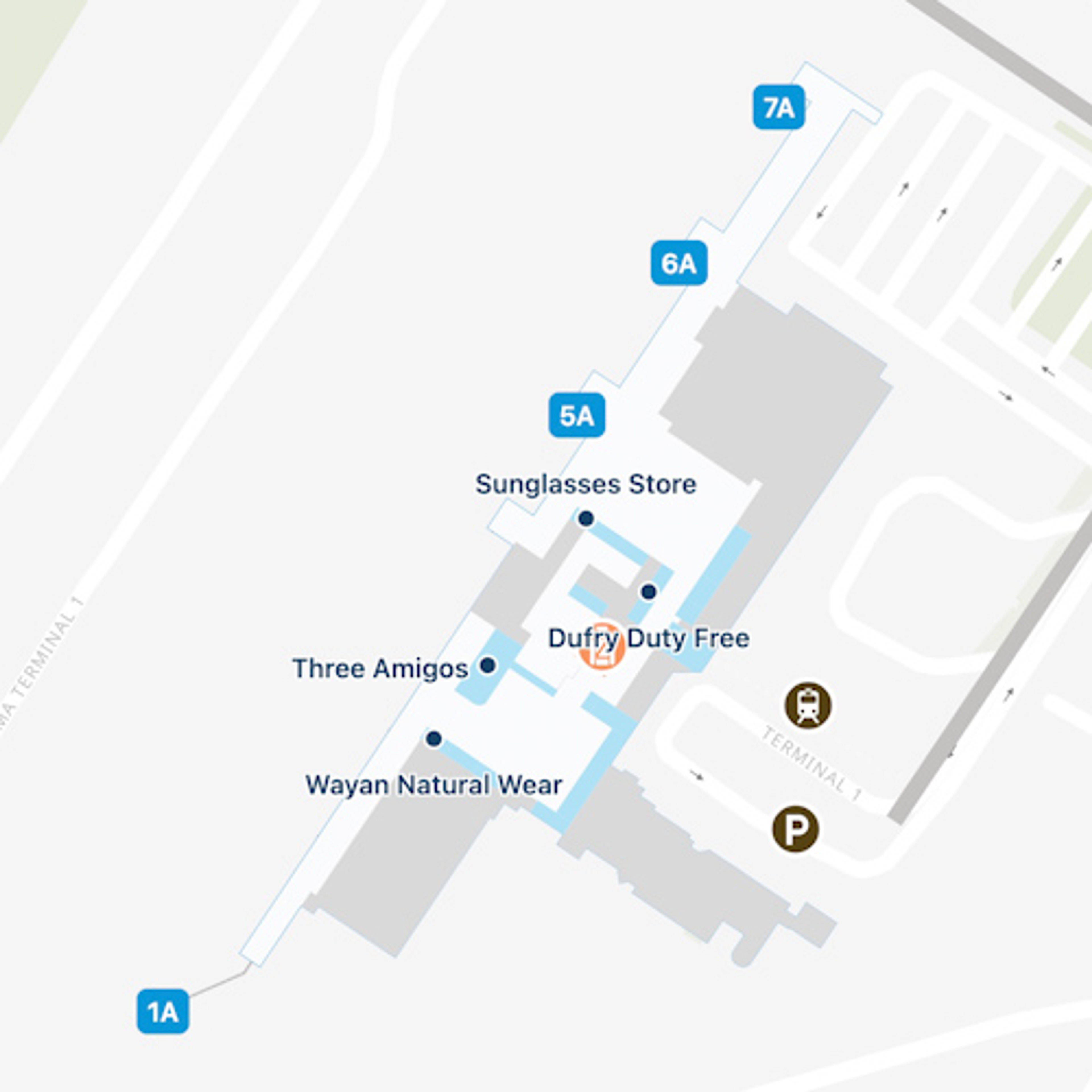 Cancun Airport CUN Terminal 1 Map