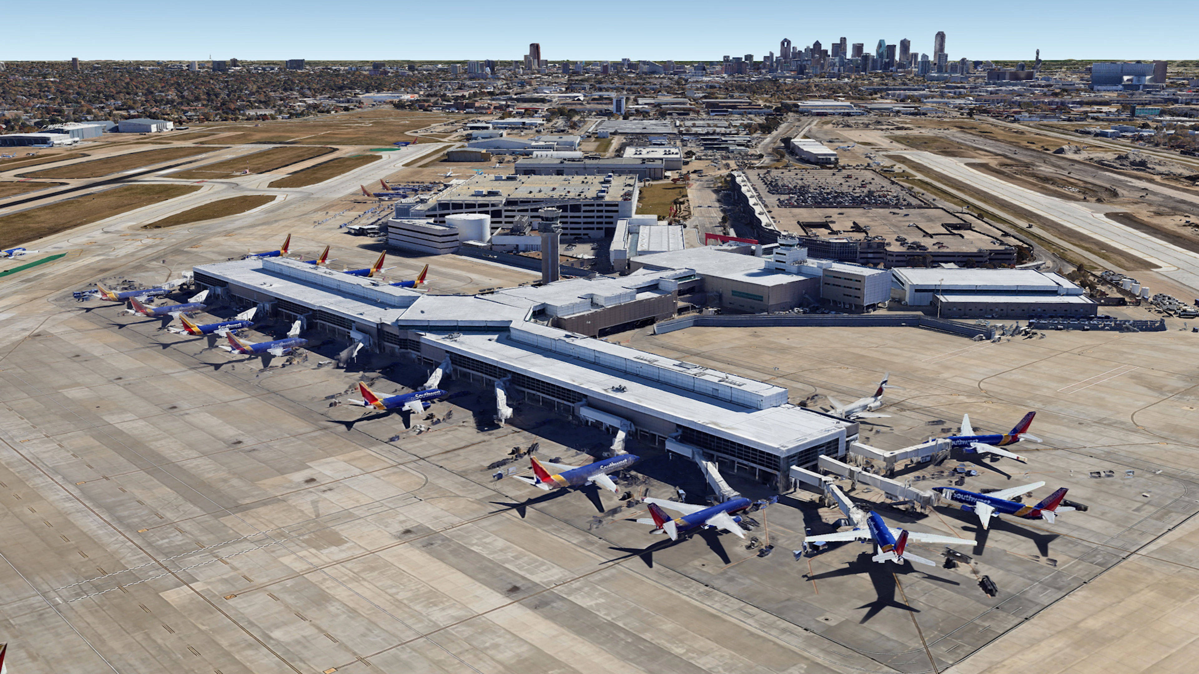 Aerial View of Dallas Love Field Airport
