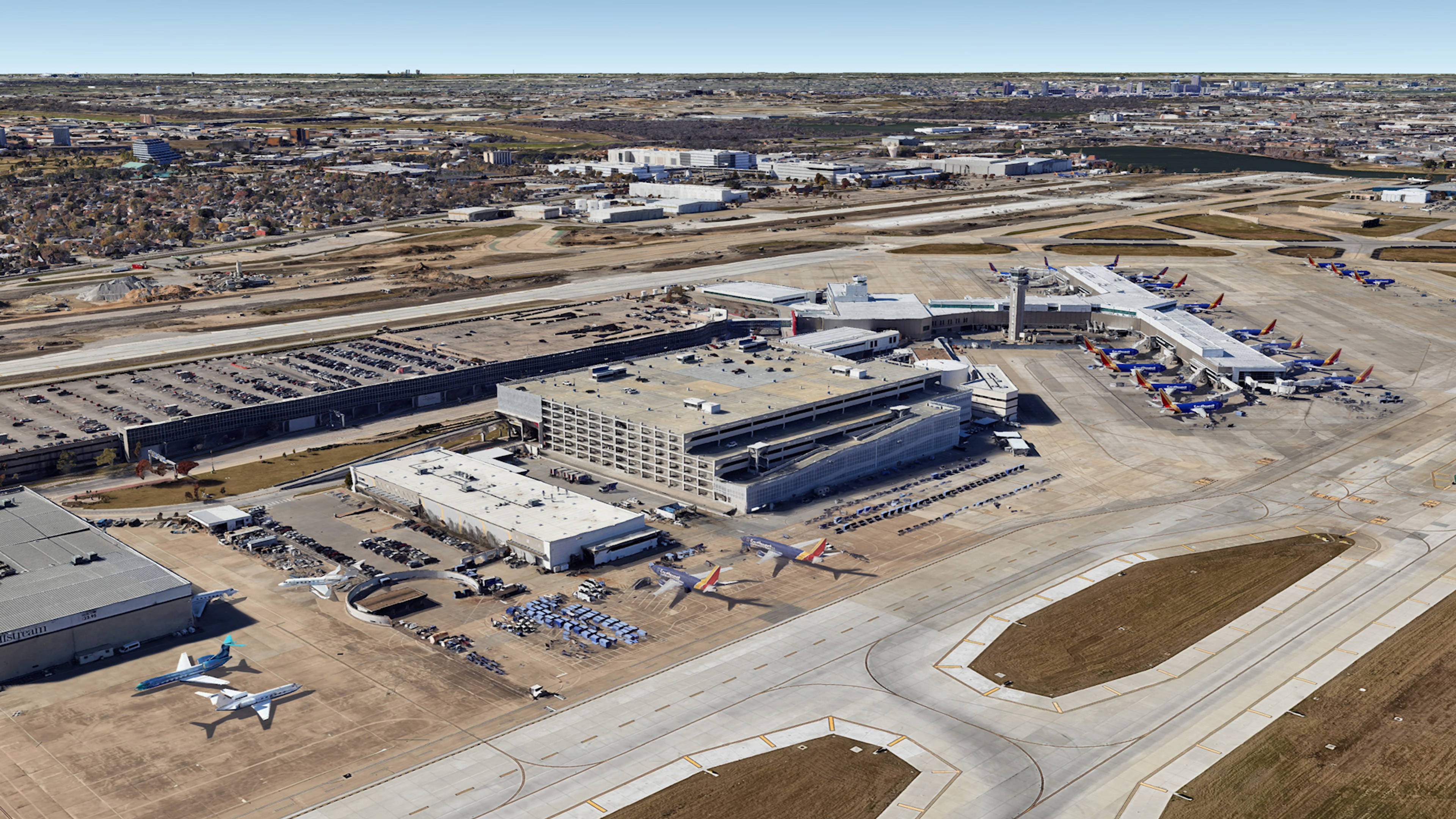  Aerial View of Dallas Love Airport Parking