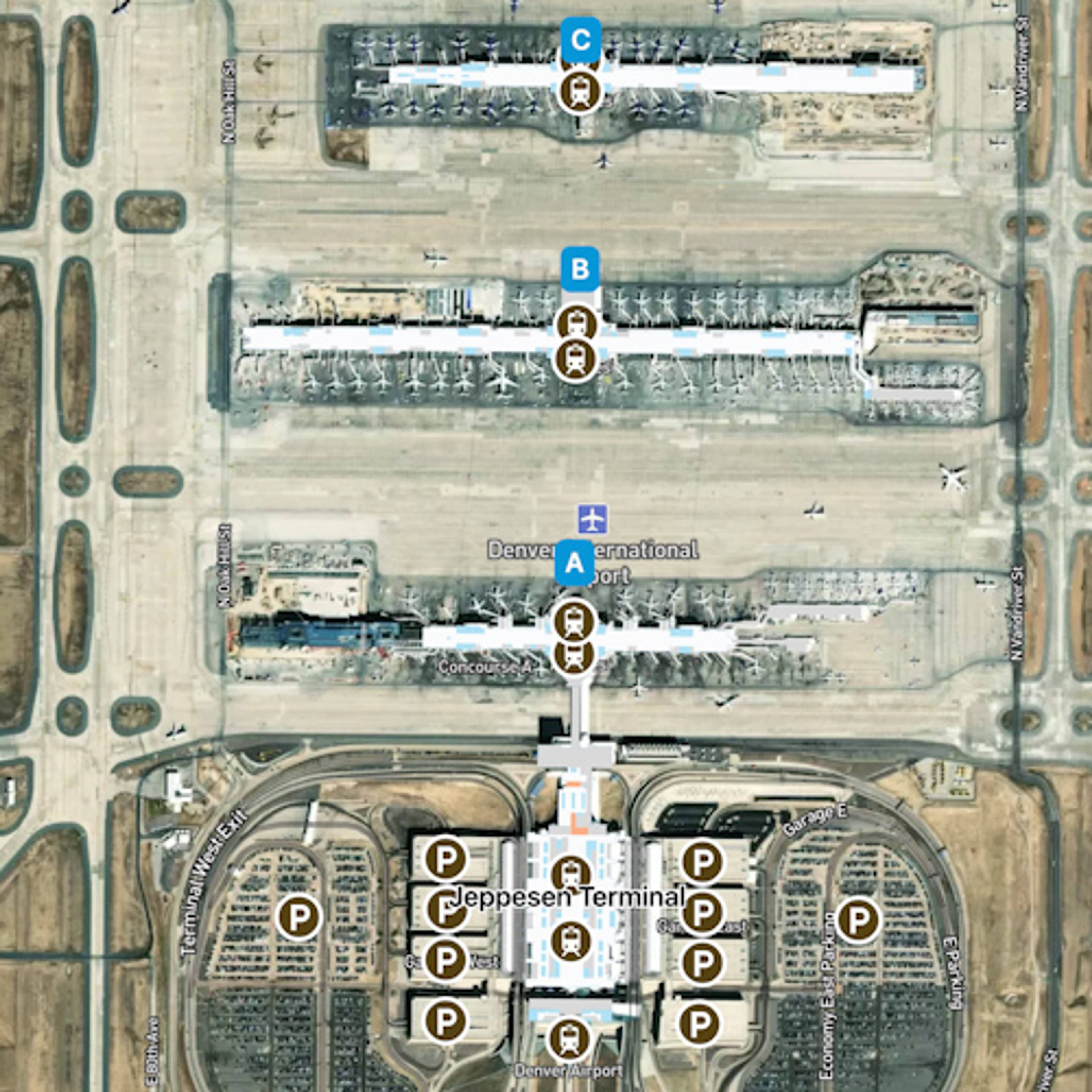 Denver Airport DEN Terminal Overview Map