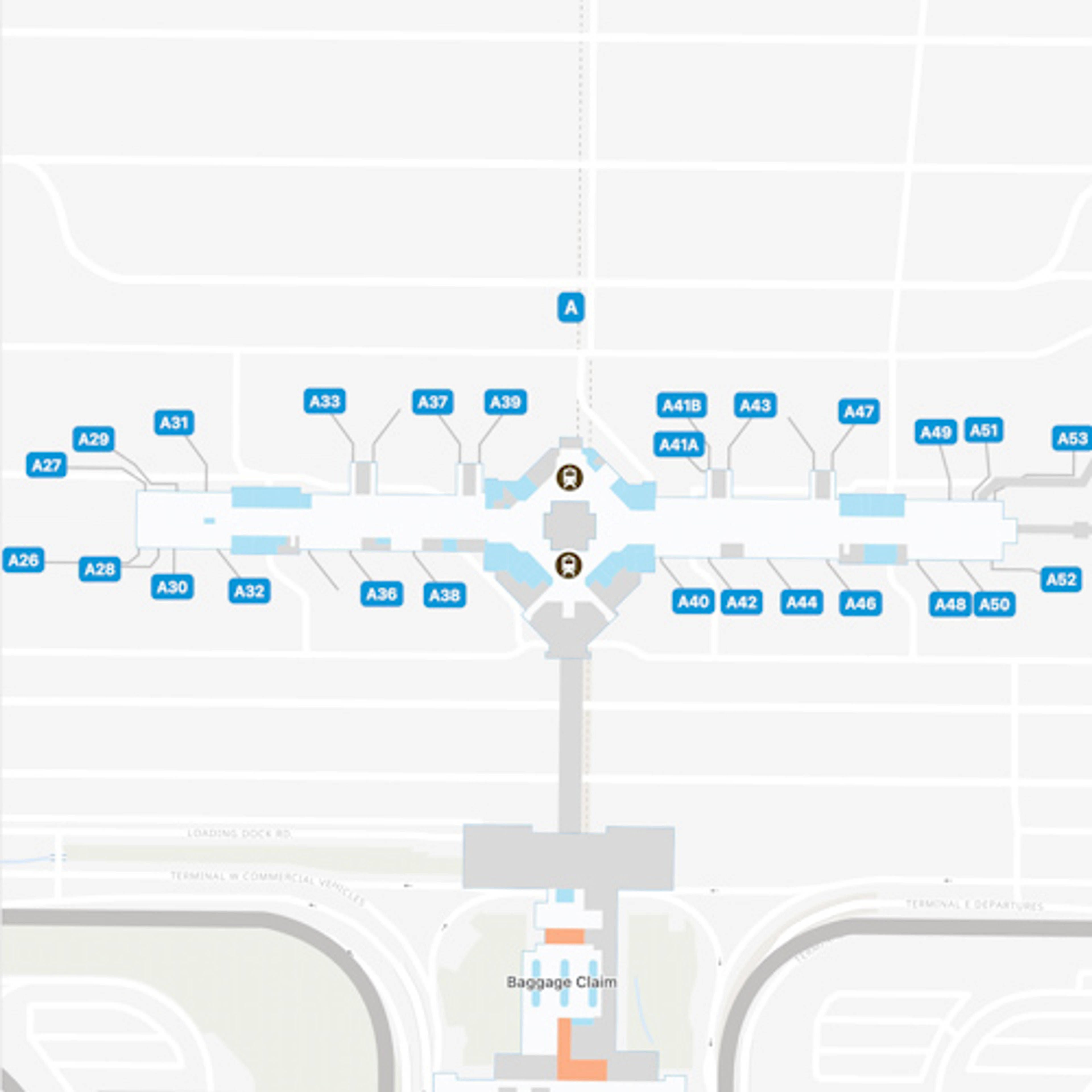 DEN Concourse A Map