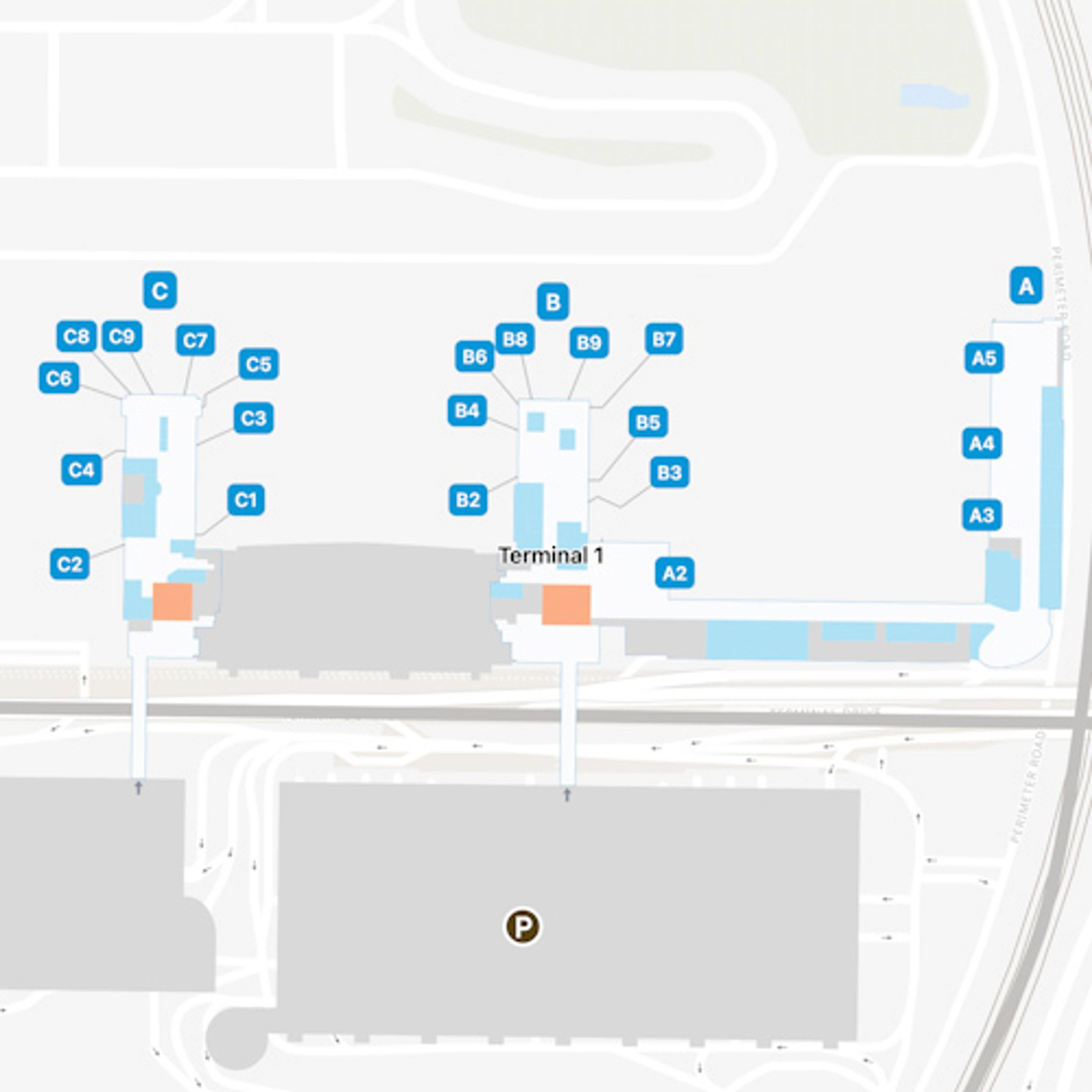 FLL Terminal 1 Map
