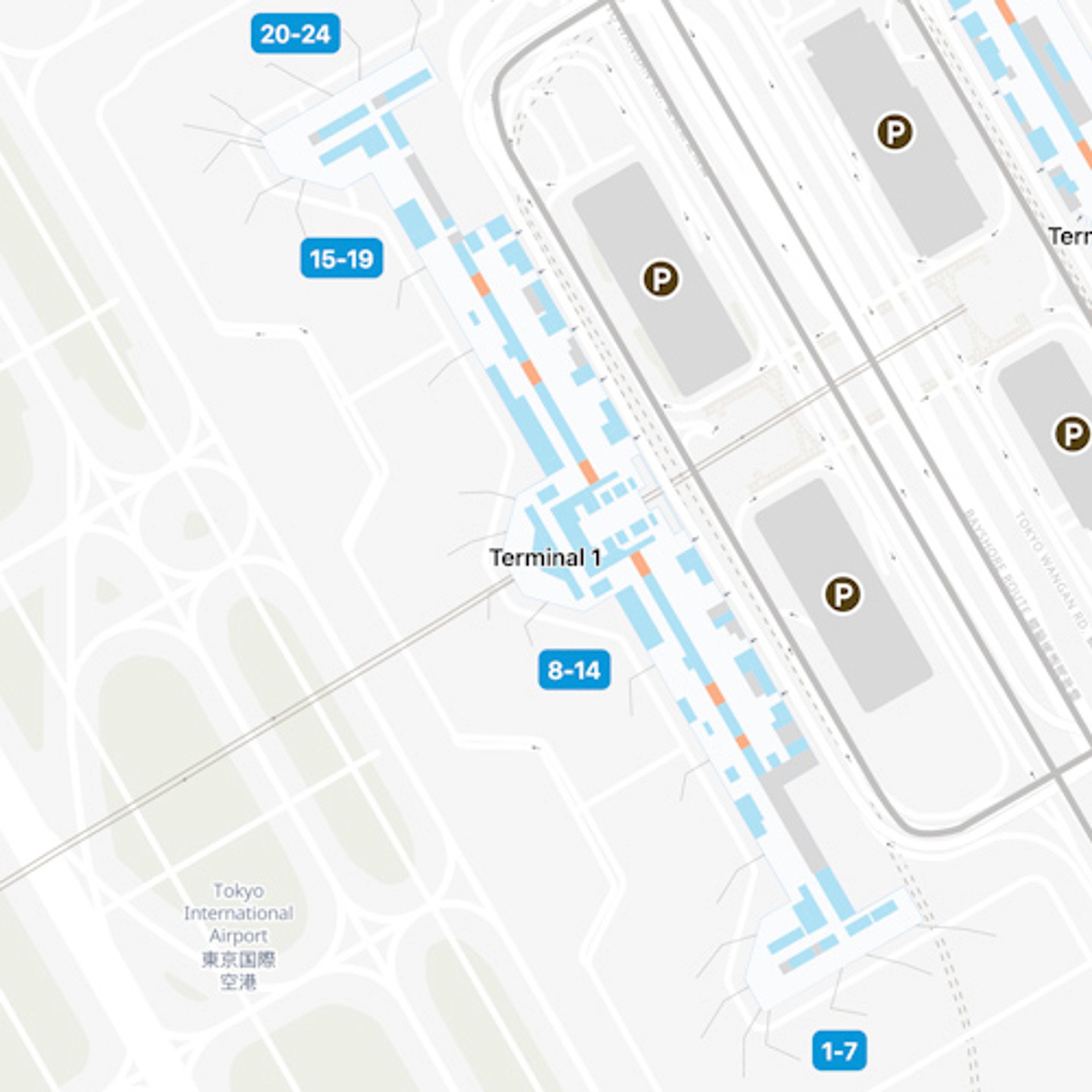 HND Terminal 1 Map