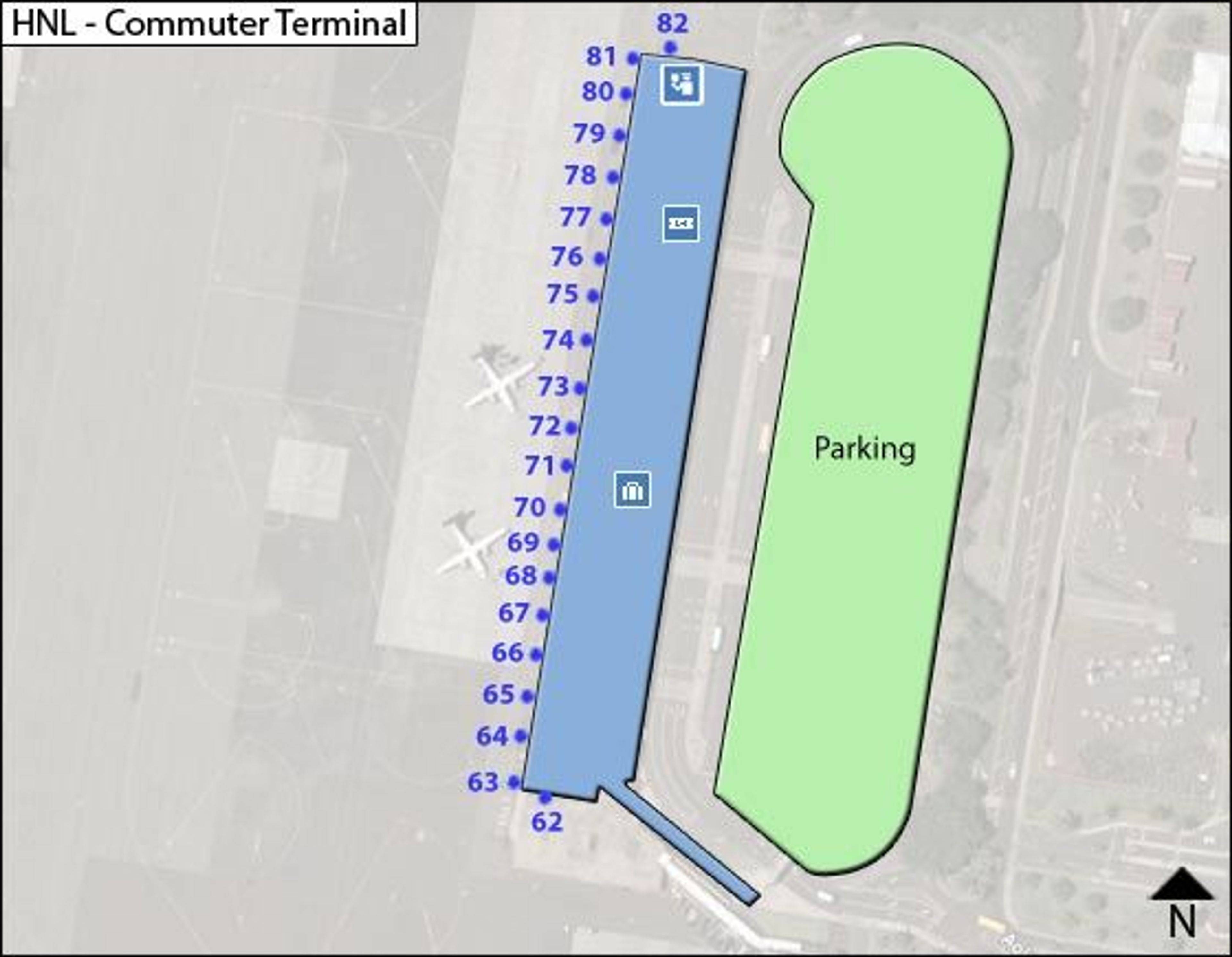 HNL Commuter Terminal Map