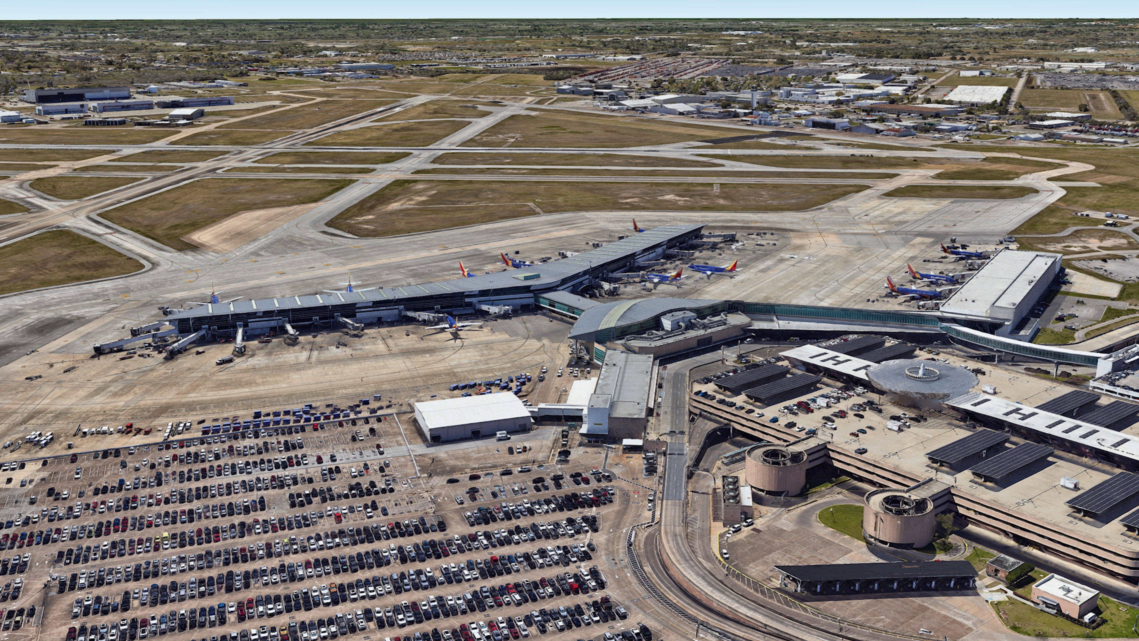 Aerial View of Houston Hobby Airport