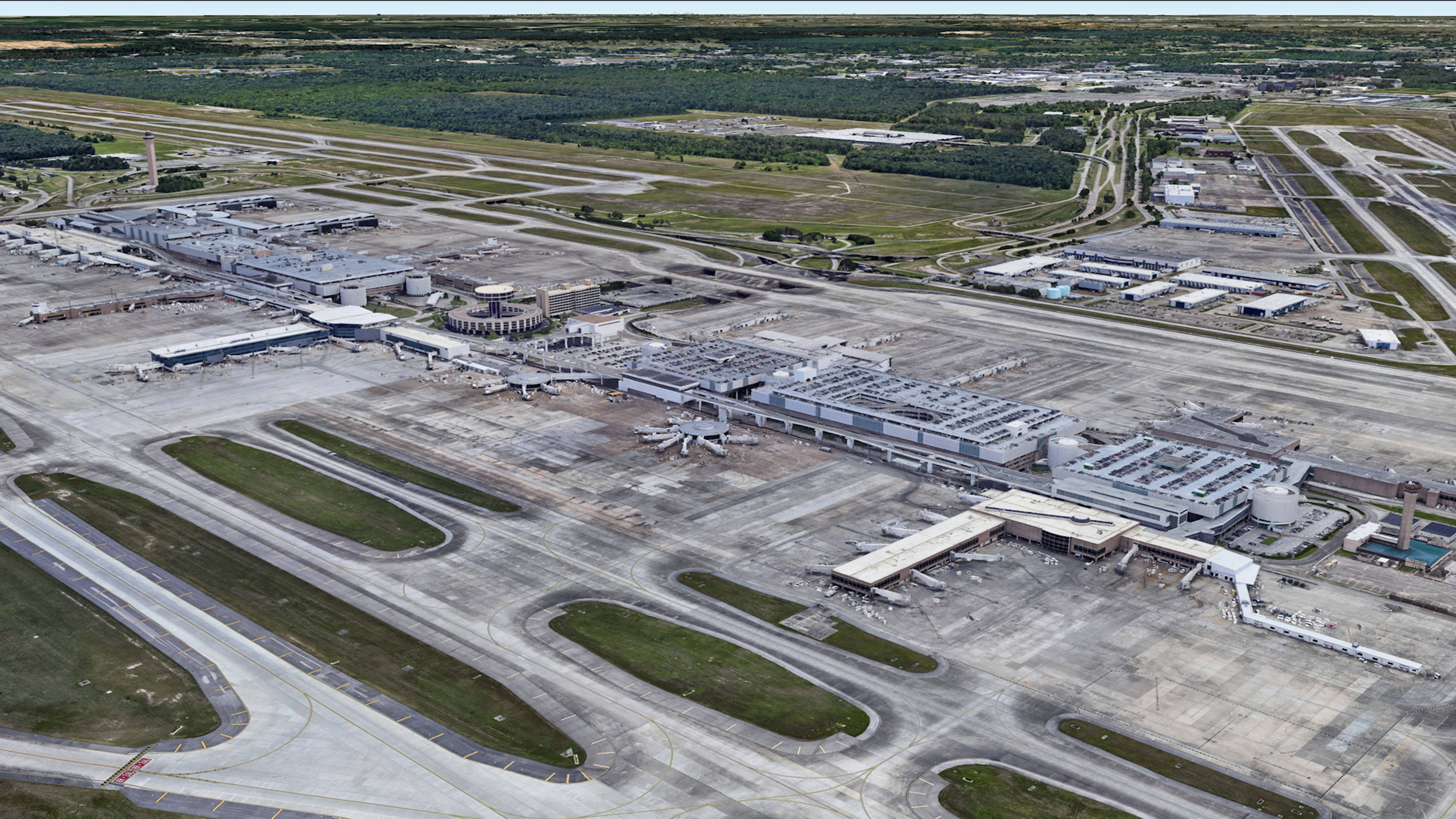 Aerial View of Houston Intercontinental Airport