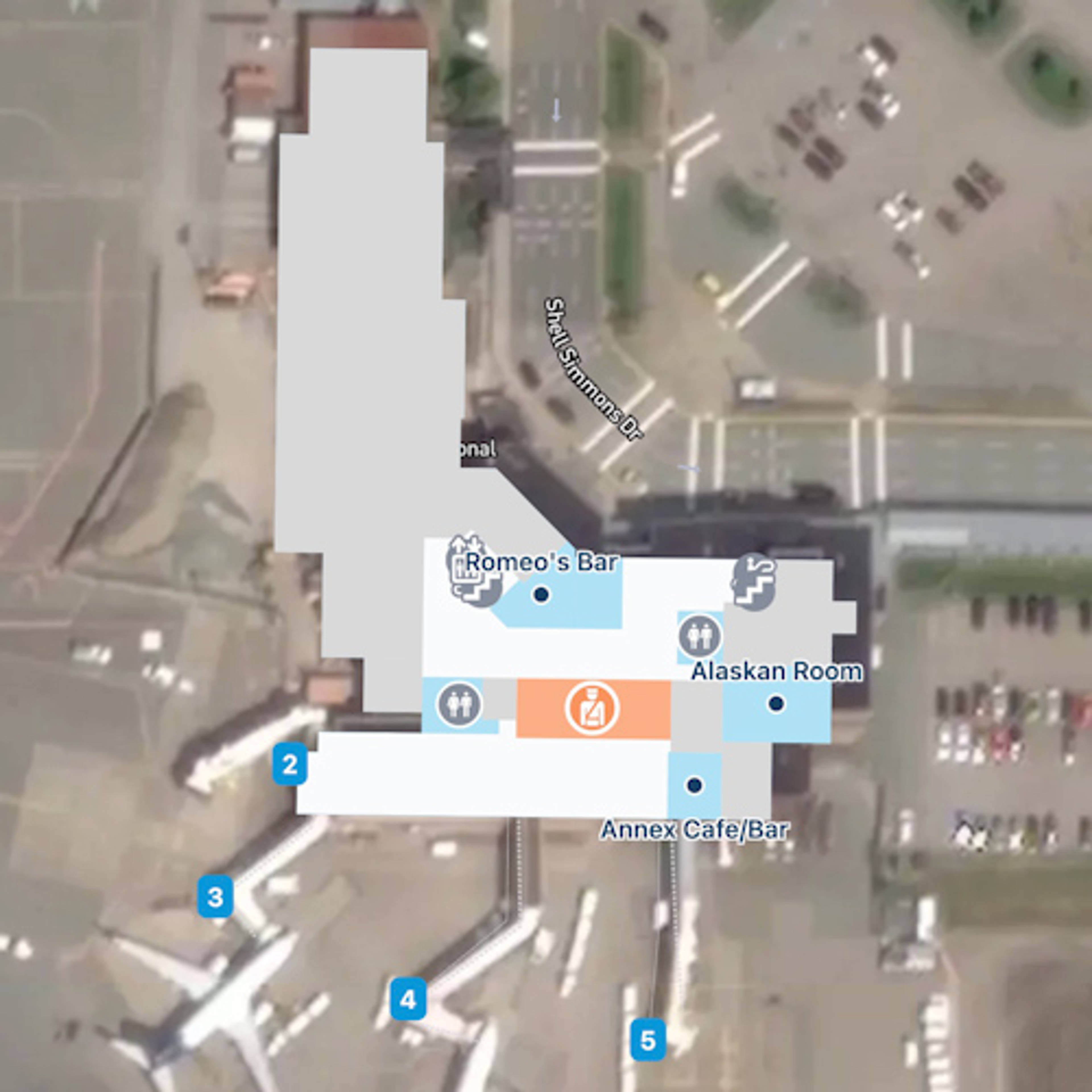 Juneau Airport JNU Terminal Overview Map