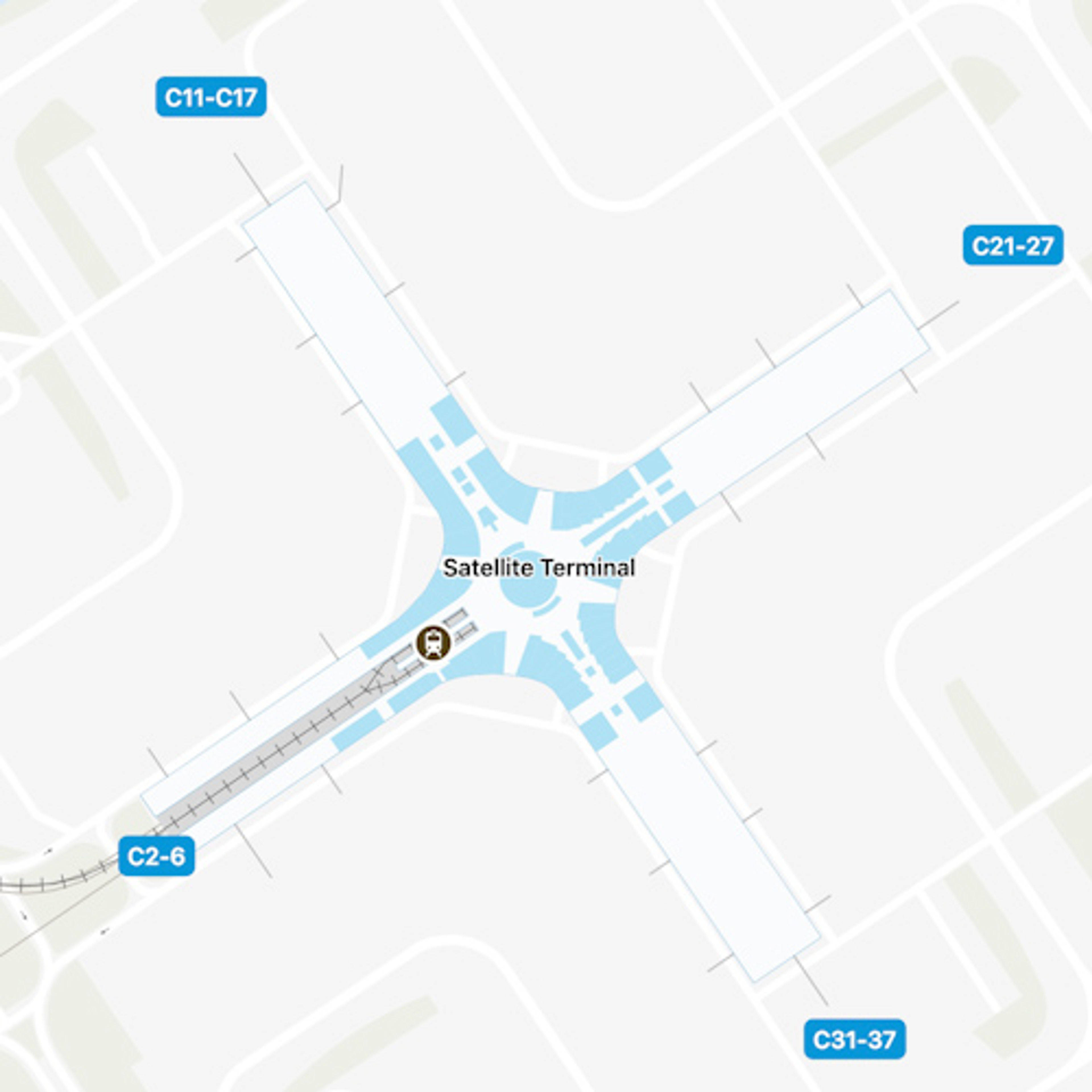 Kuala Lumpur Airport KUL Satellite Terminal Map