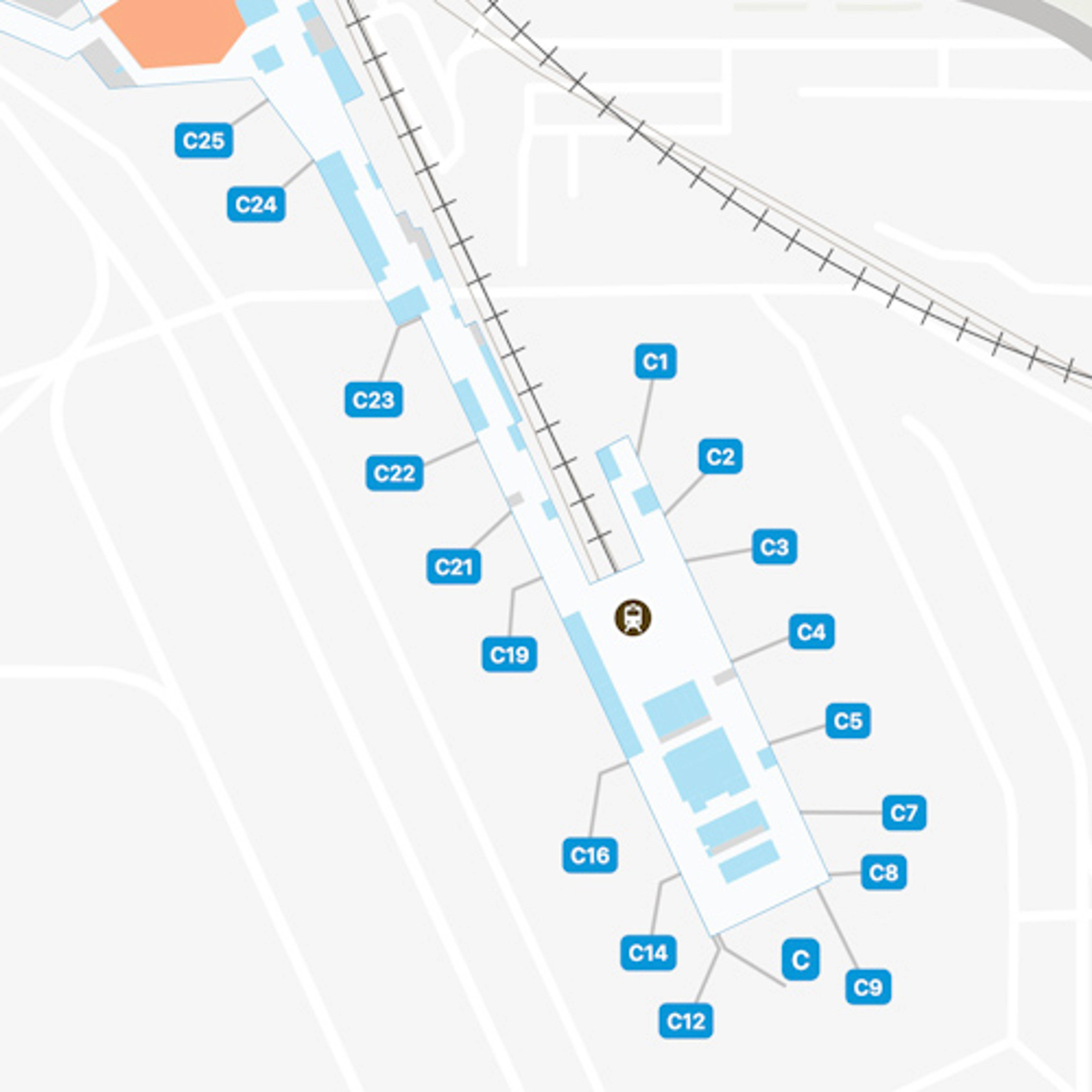 LAS Concourse C Map